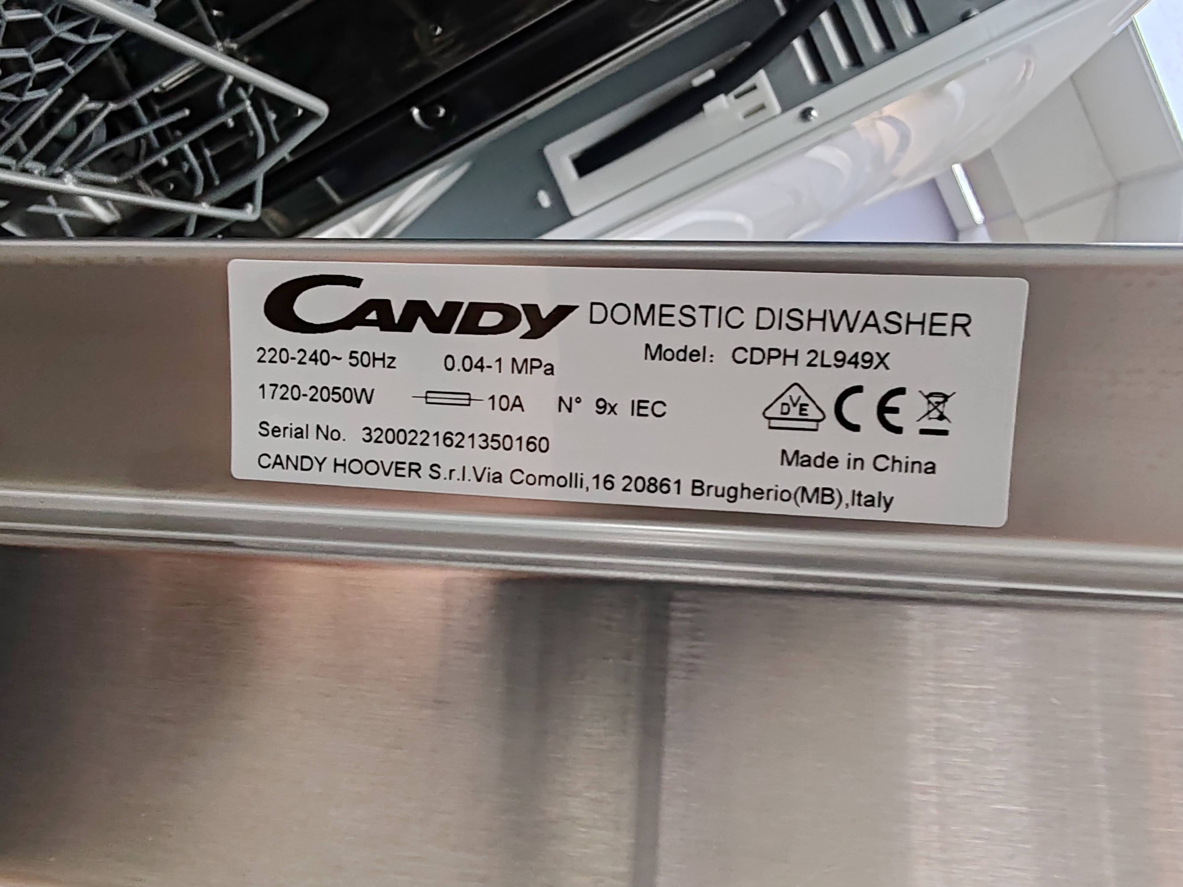 Sudo masina Candy CDPH 2L949X , 9 kompleta