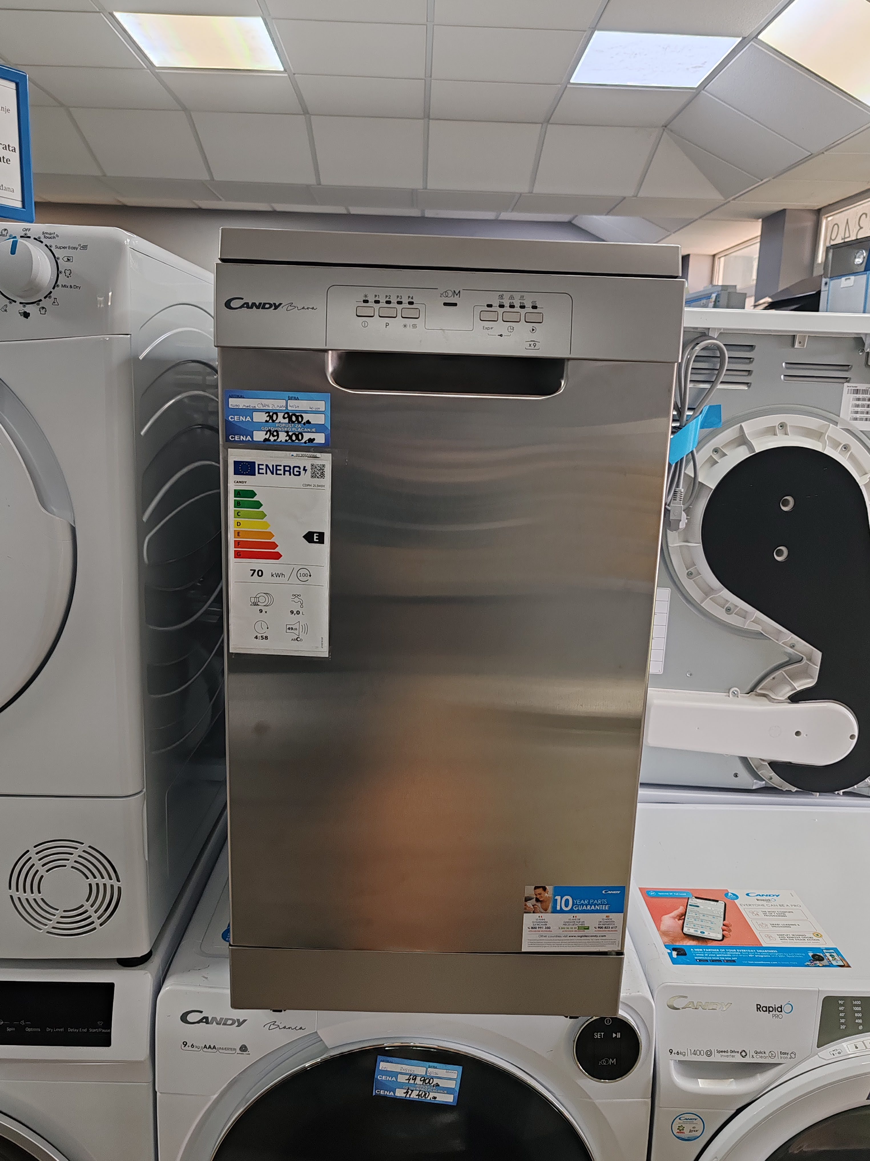 Sudo masina Candy CDPH 2L949X , 9 kompleta