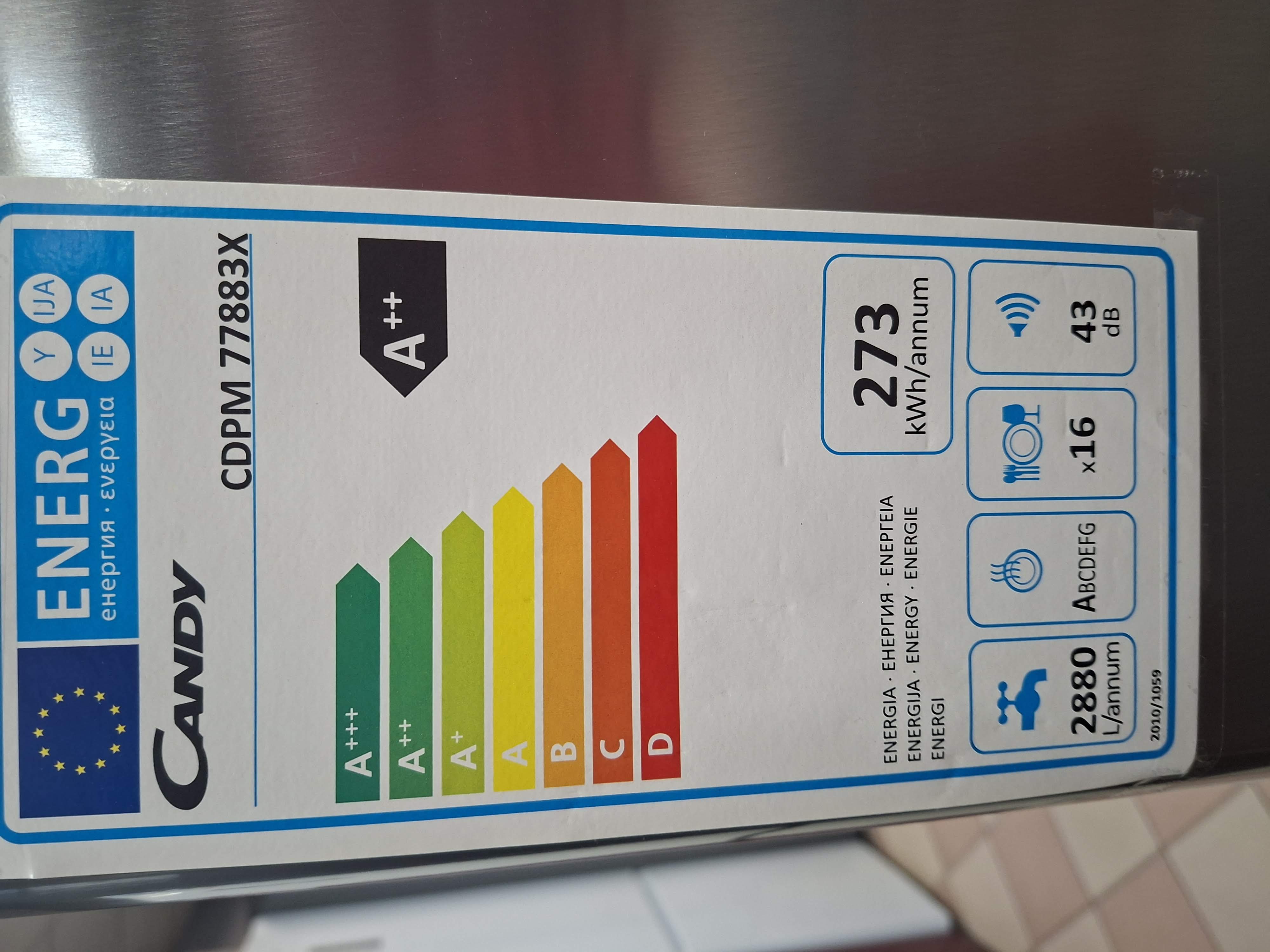 Sudo mašina Candy CDPM 77883X, 16 kompleta