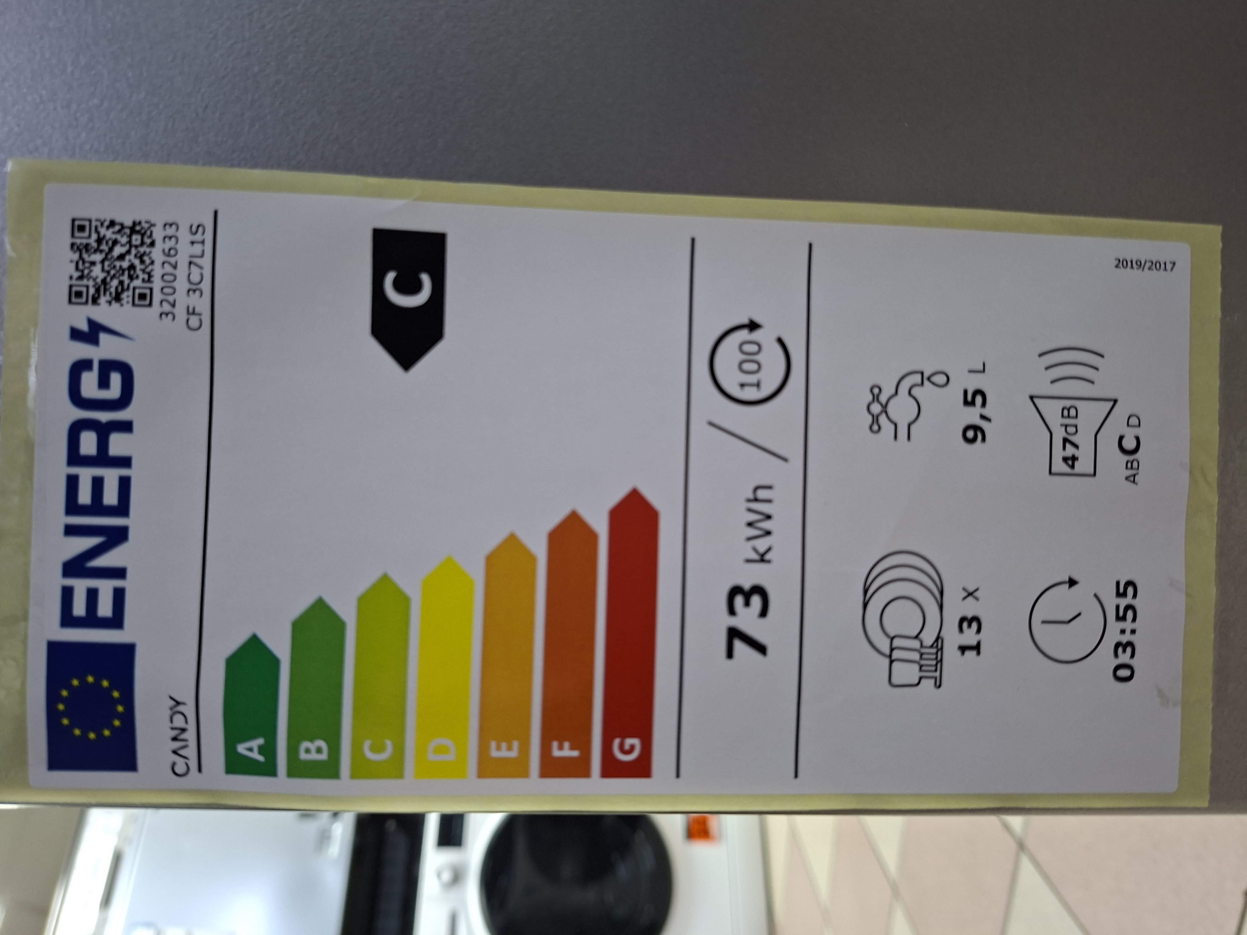 Sudo mašina Candy CF 3C7L1S , 13 kompleta