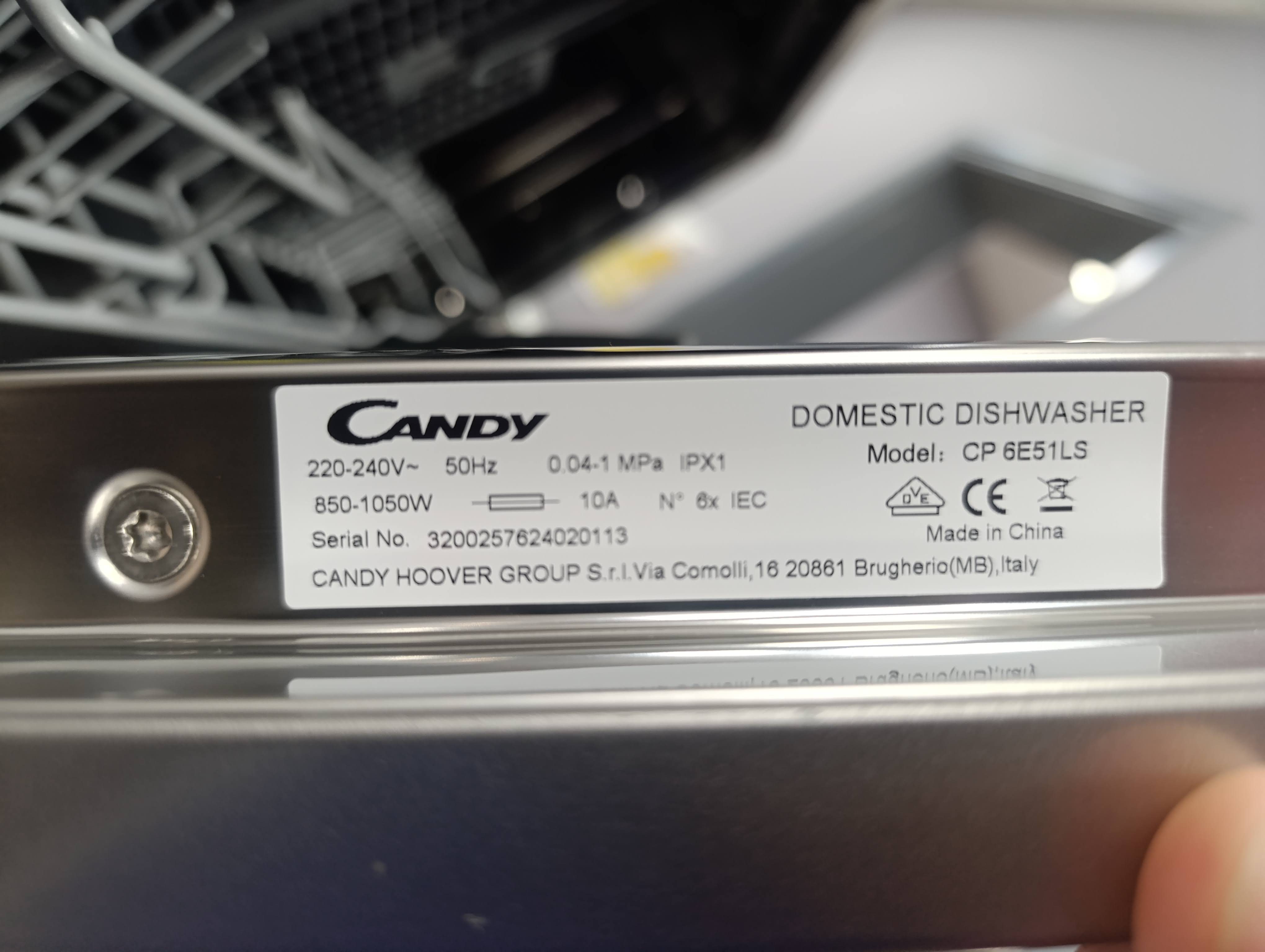 Sudo mašina Candy CP 6E51LS , 6 kompleta