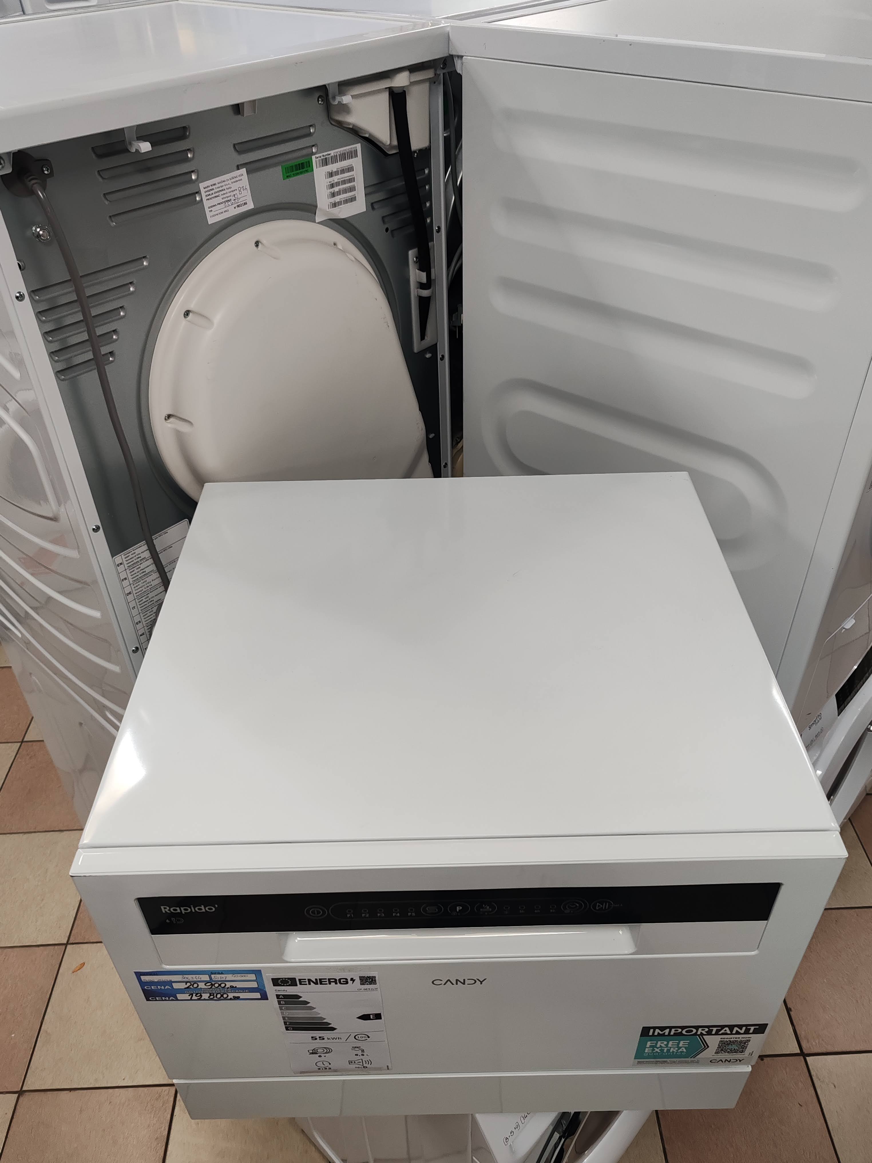 Sudo mašina Candy CP 6E51LW , 6 kompleta