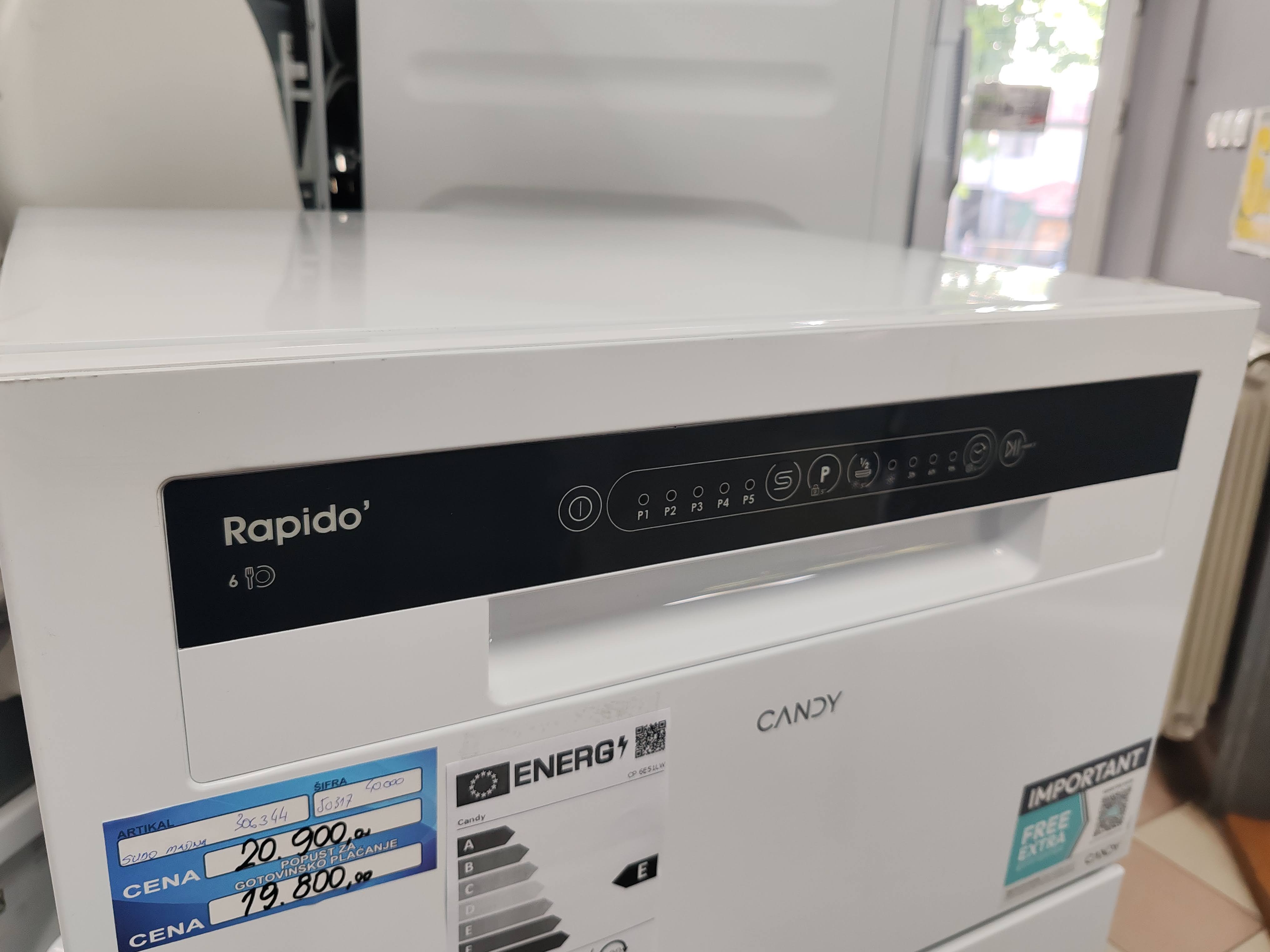 Sudo mašina Candy CP 6E51LW , 6 kompleta