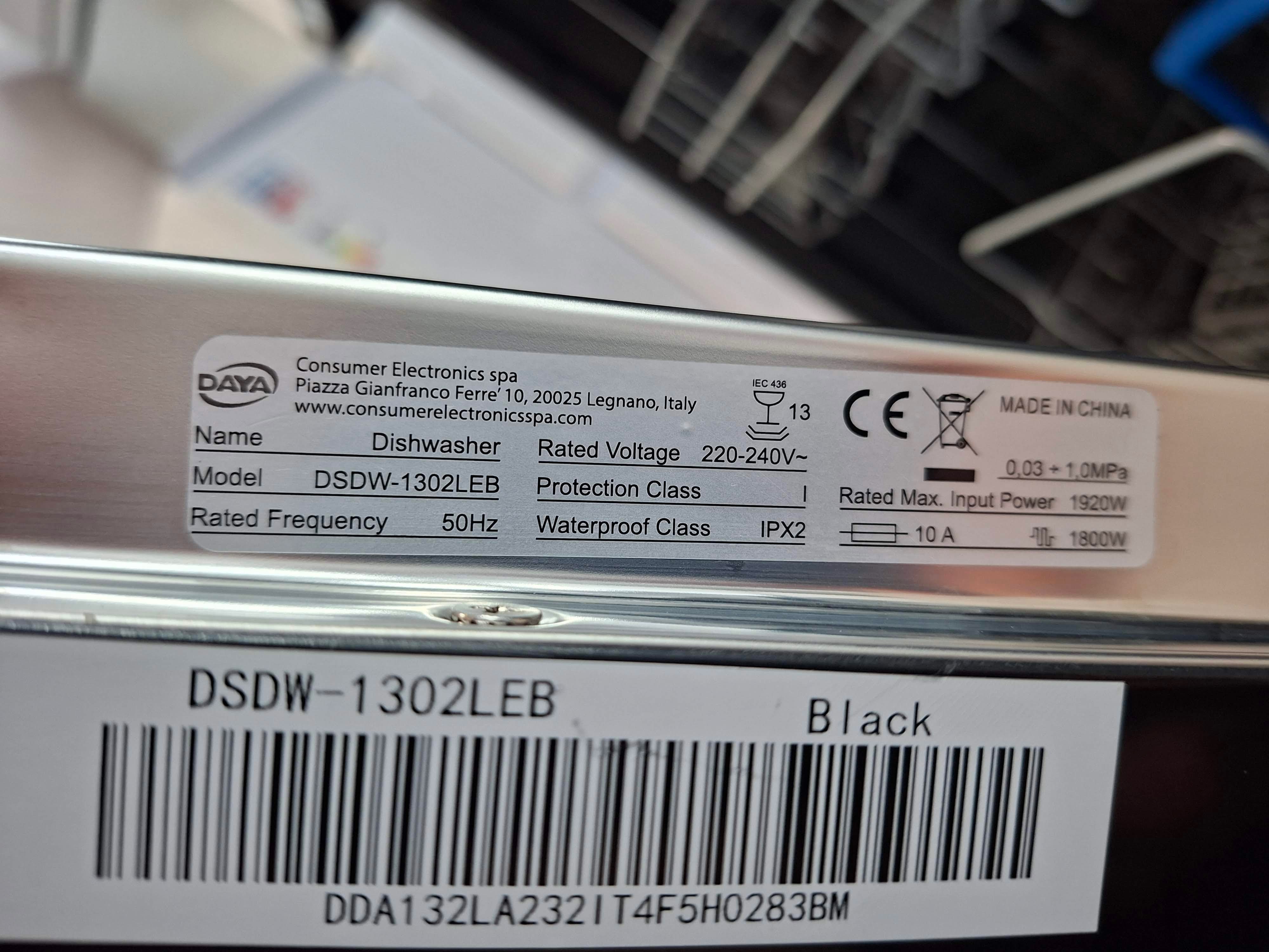 Sudo mašina Daya  DSDW-1302LEB , 13 kompleta.