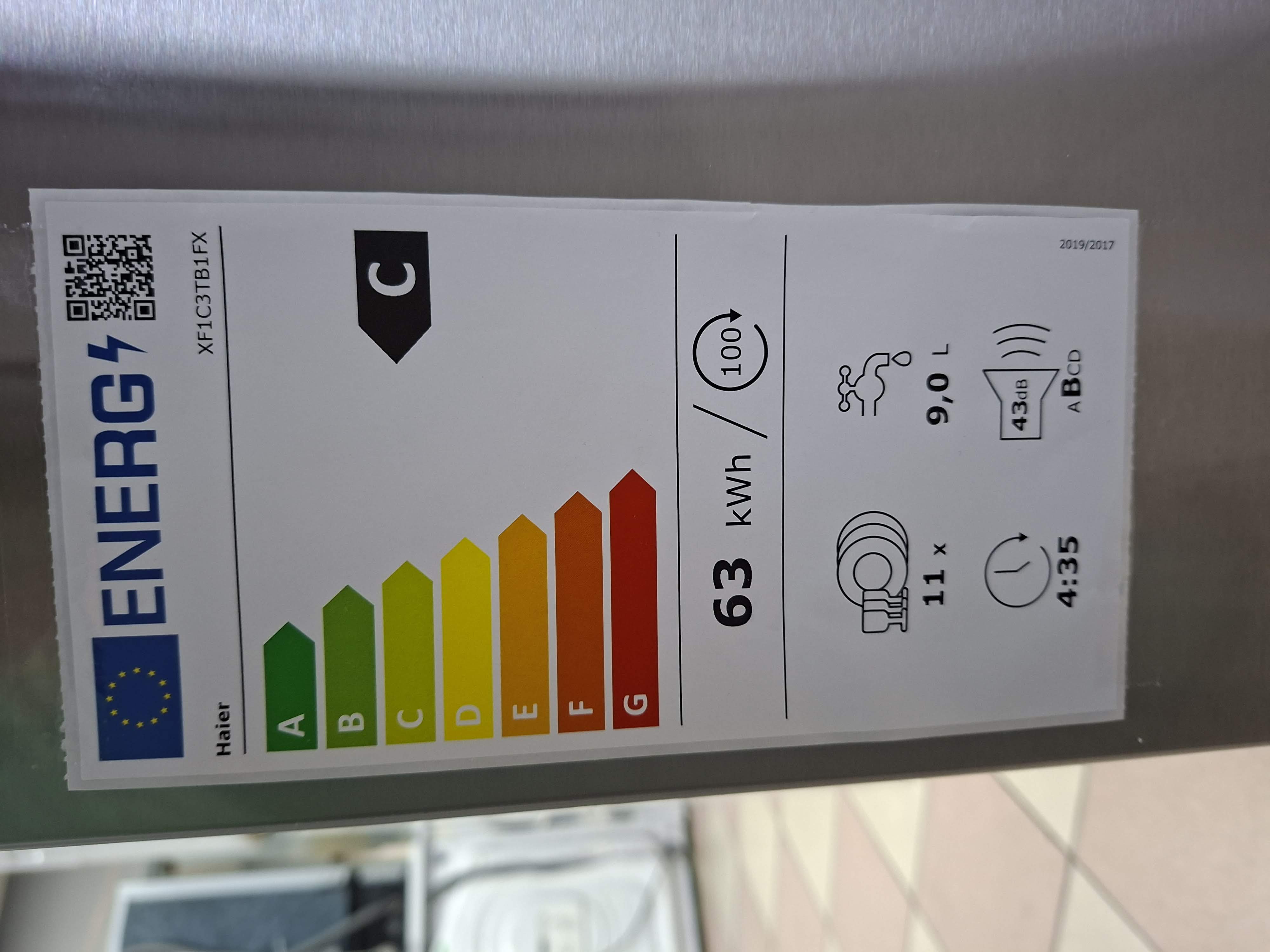 Sudo mašina Haier XF1C3TB1FX , 11 kompleta