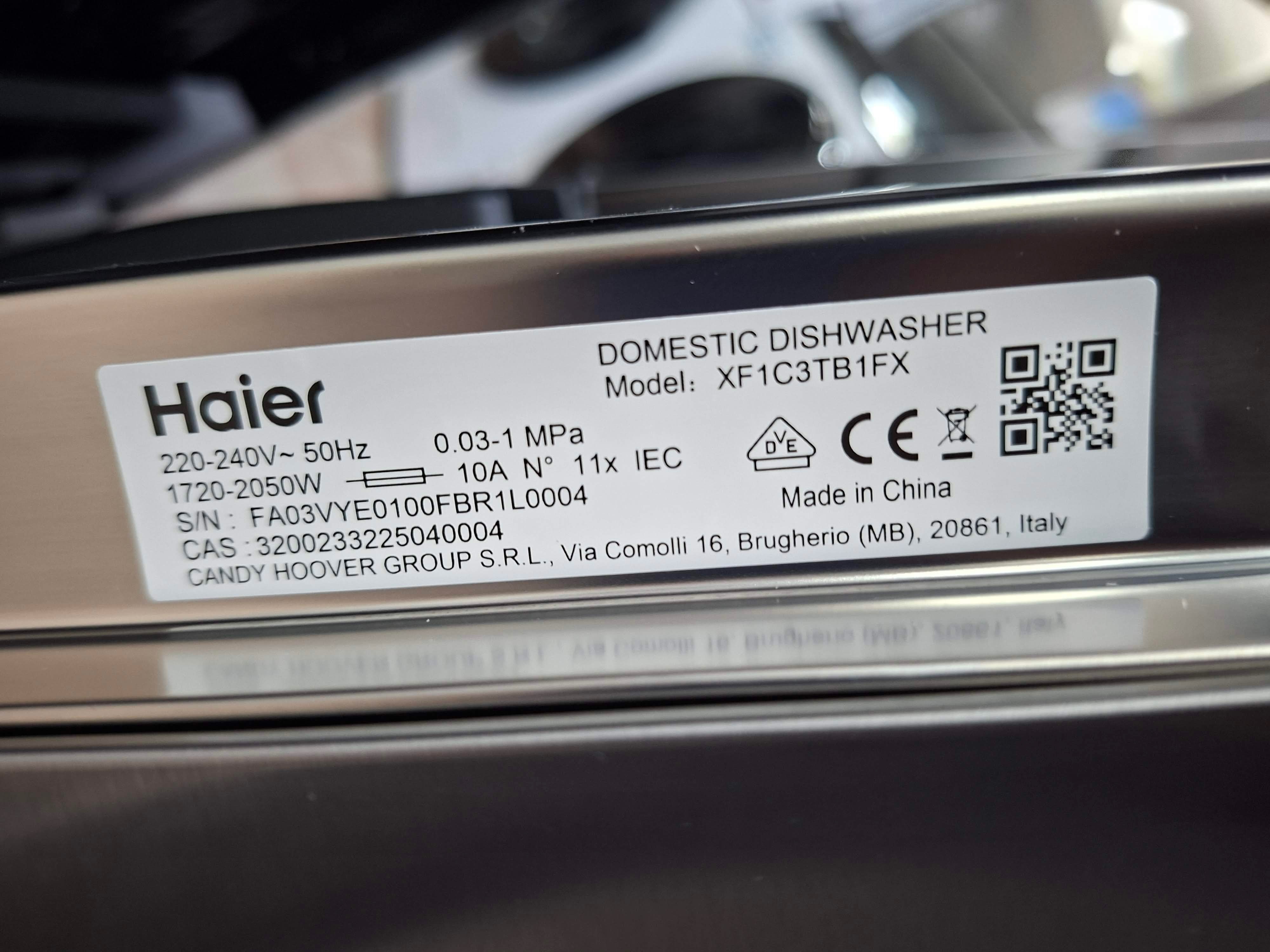 Sudo mašina Haier XF1C3TB1FX , 11 kompleta