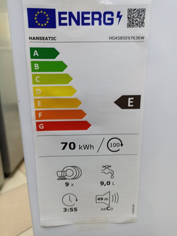 Sudo mašina Hanseatic HG4585E97636W (2), 9 kompleta