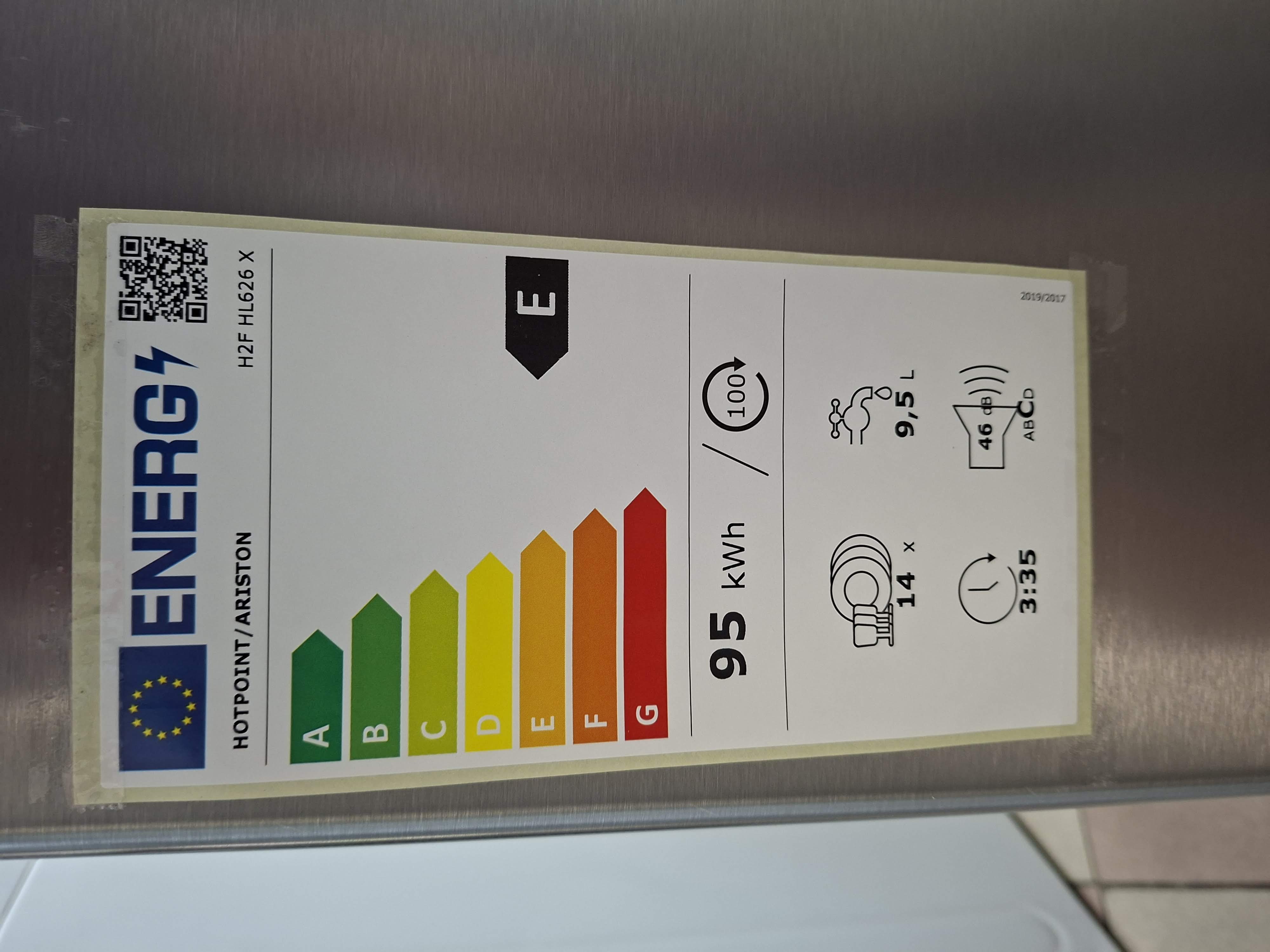 Sudo mašina Hotpoint Ariston H2F HL626 X, 14 kompleta