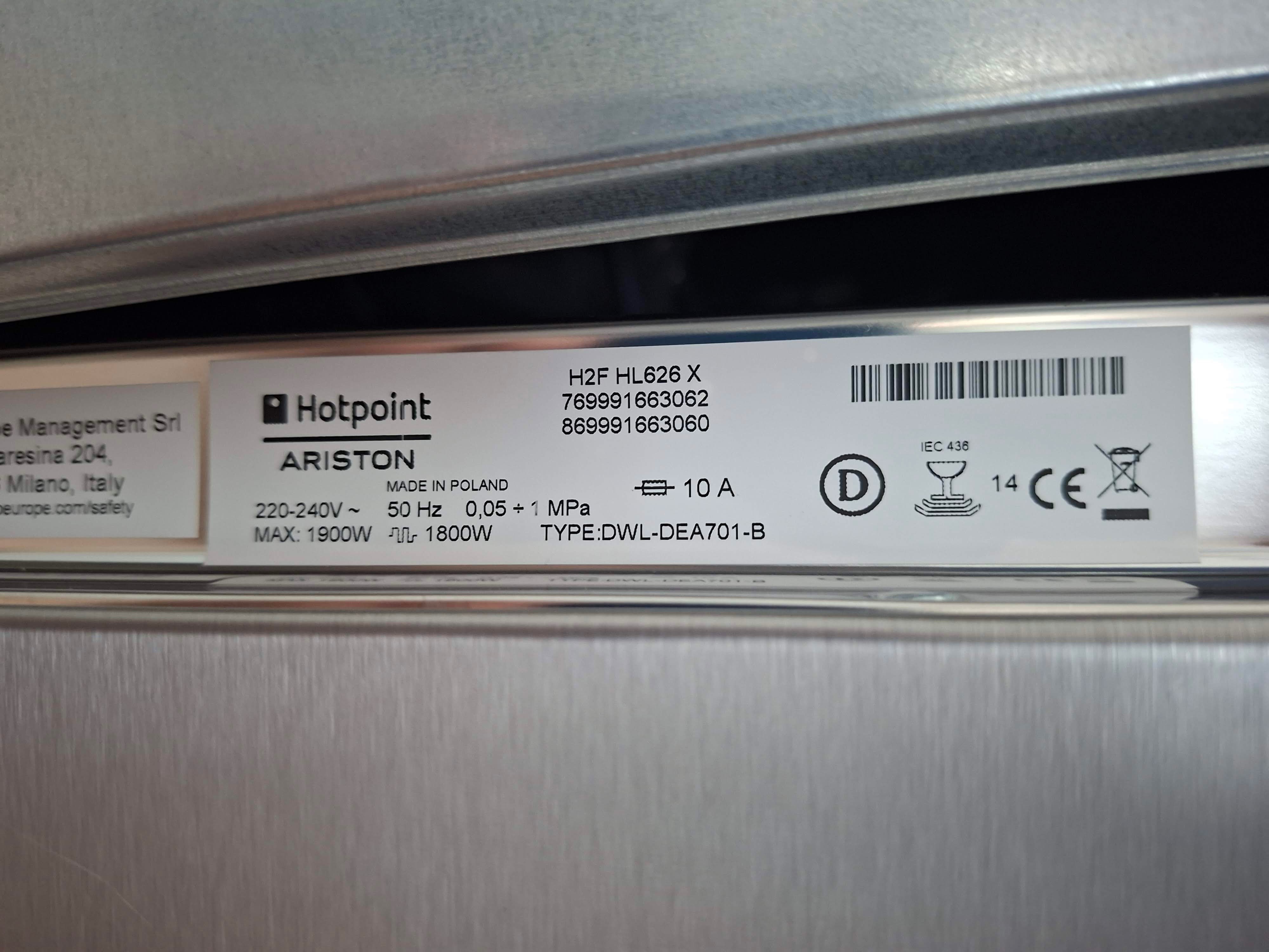 Sudo mašina Hotpoint Ariston H2F HL626 X, 14 kompleta