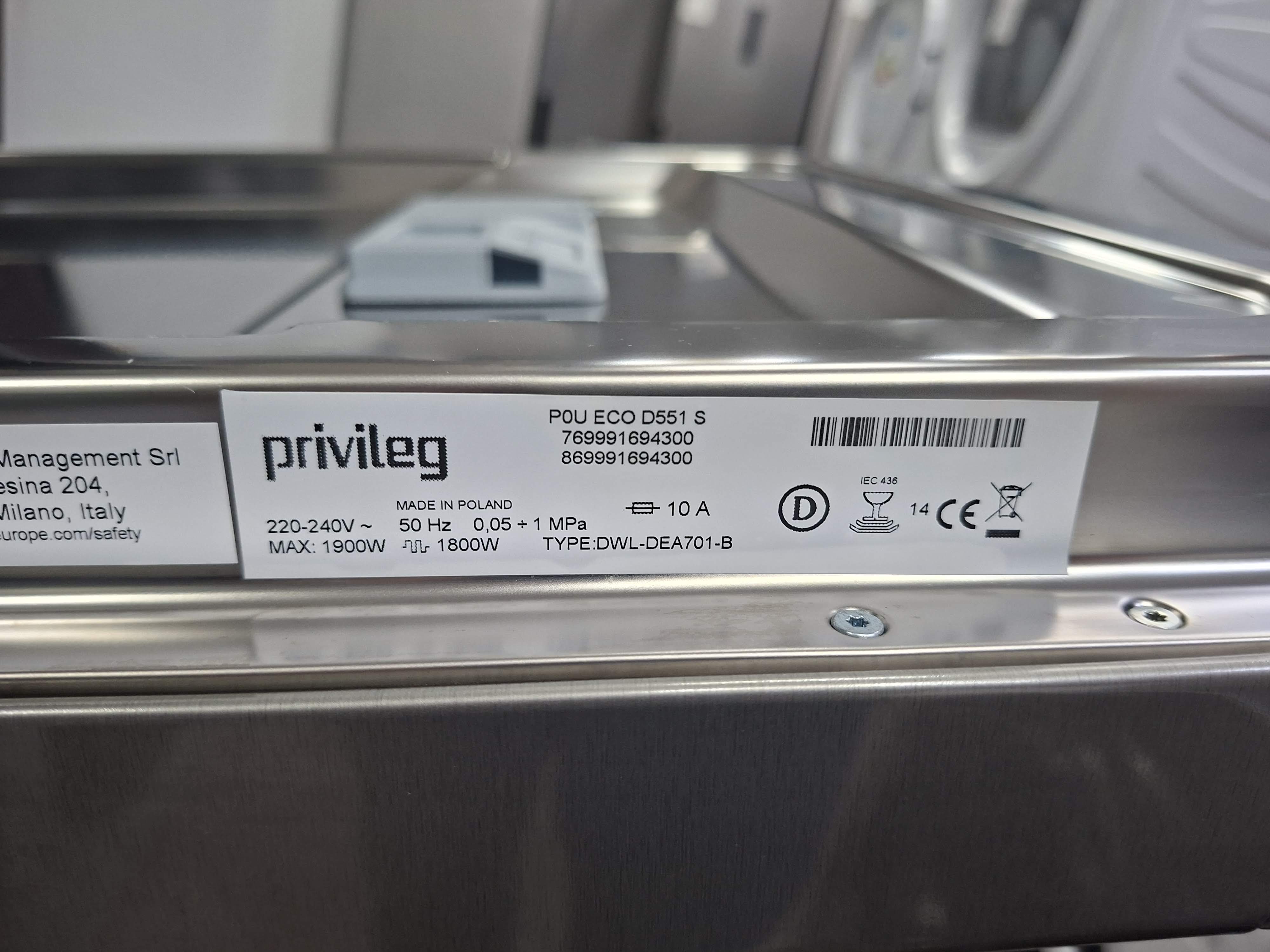 Sudo mašina Privileg POU ECO D551 S , 60cm.