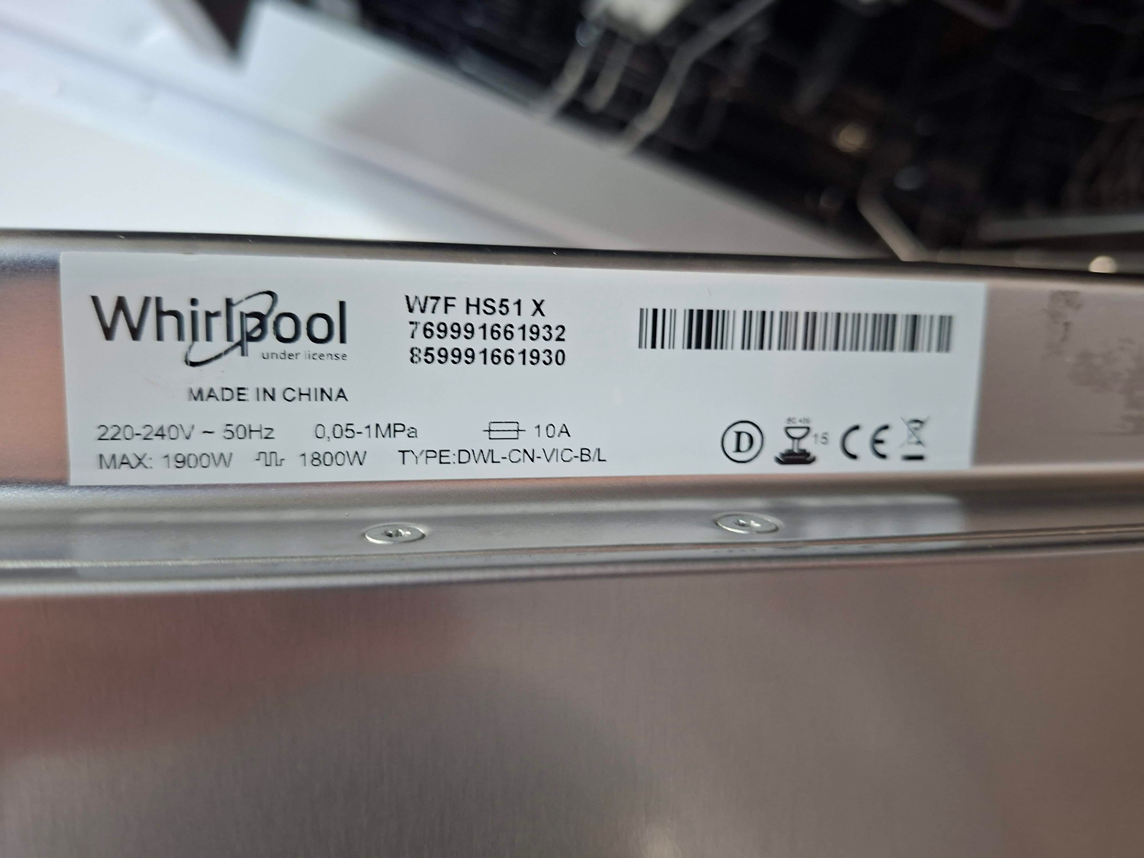 Sudo mašina Whirlpool W7F HS51 X , 15 kompleta