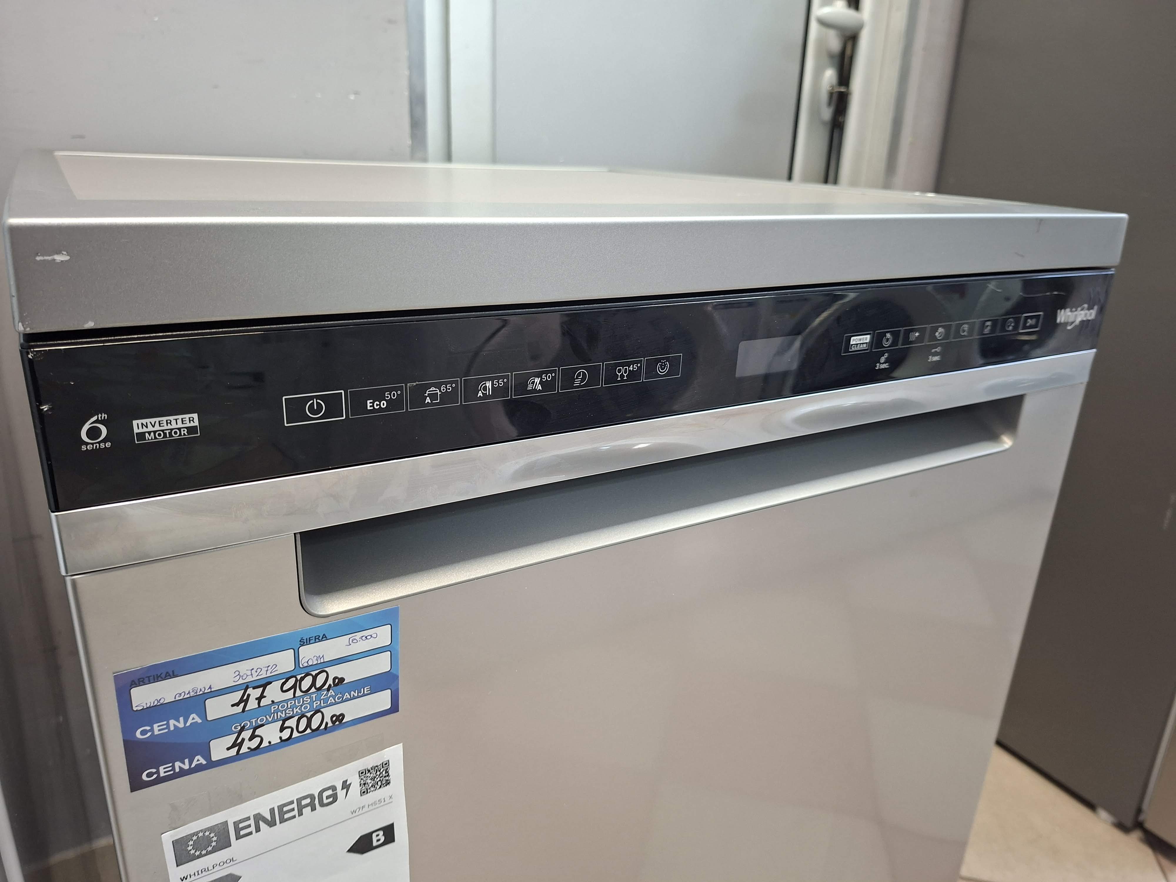 Sudo mašina Whirlpool W7F HS51 X , 15 kompleta