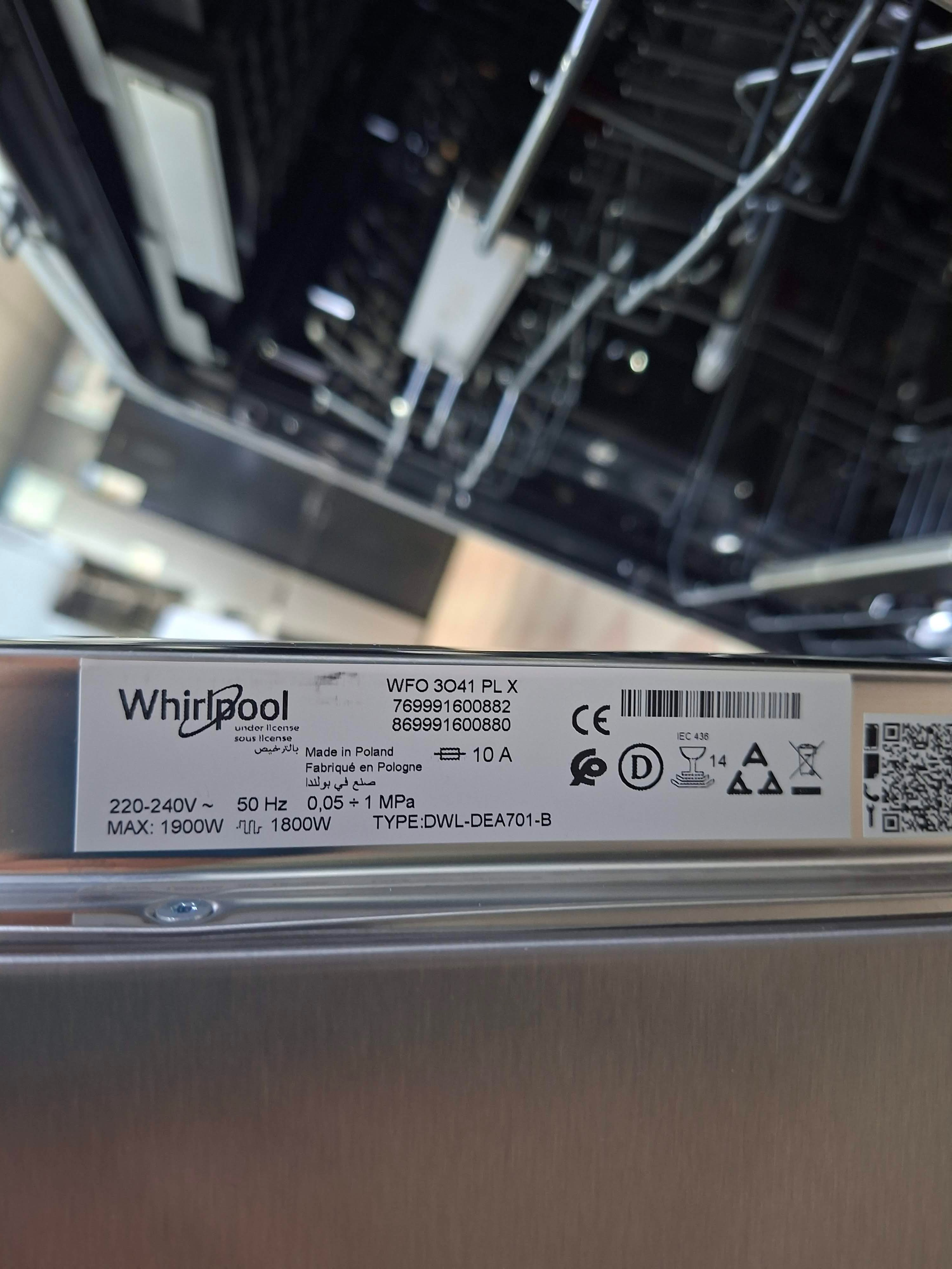 Sudo mašina Whirlpool WFO 3O41 PL X,  14kompleta