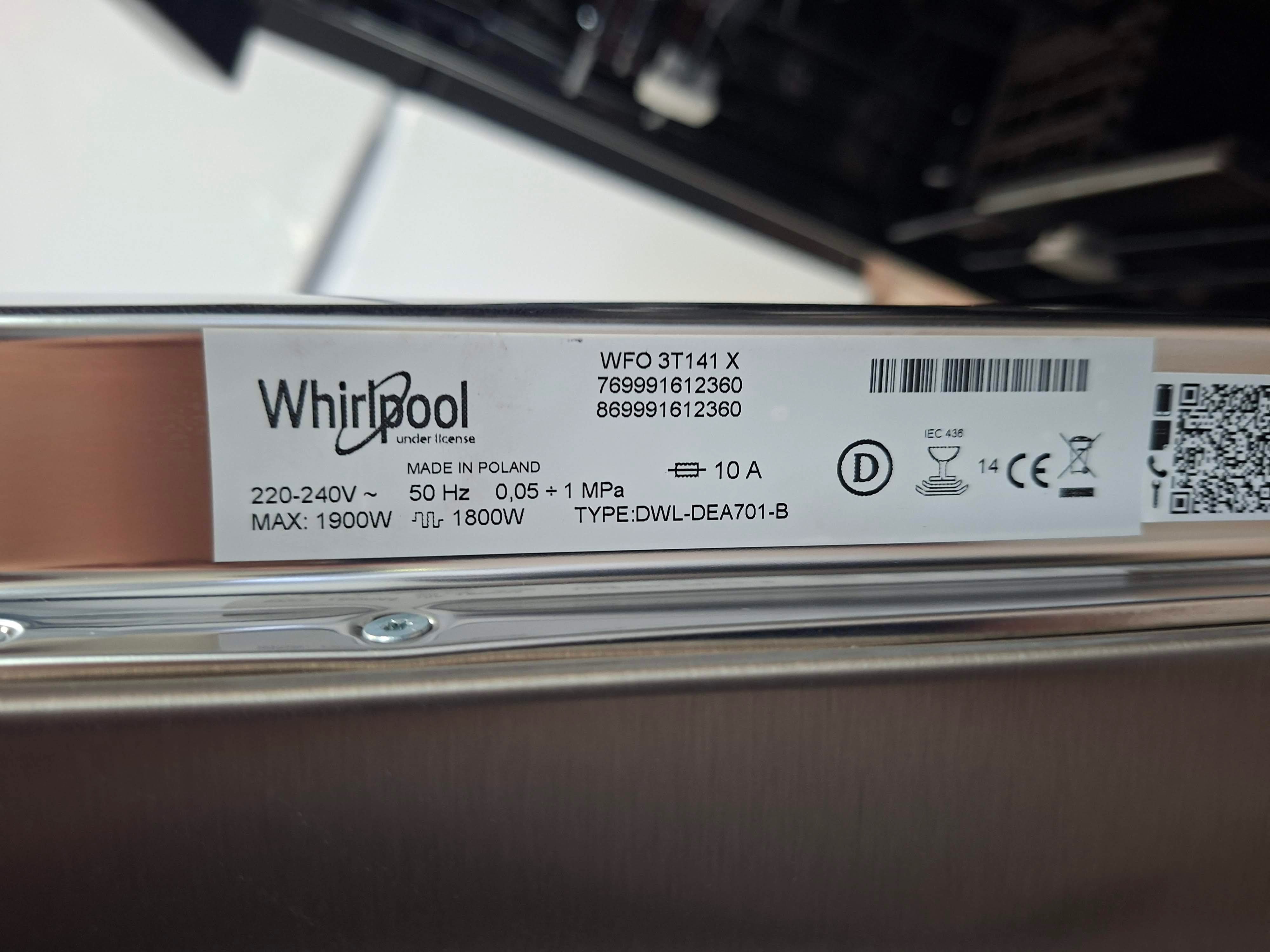 Sudo mašina Whirlpool WFO 3T141 X, 14 kompleta