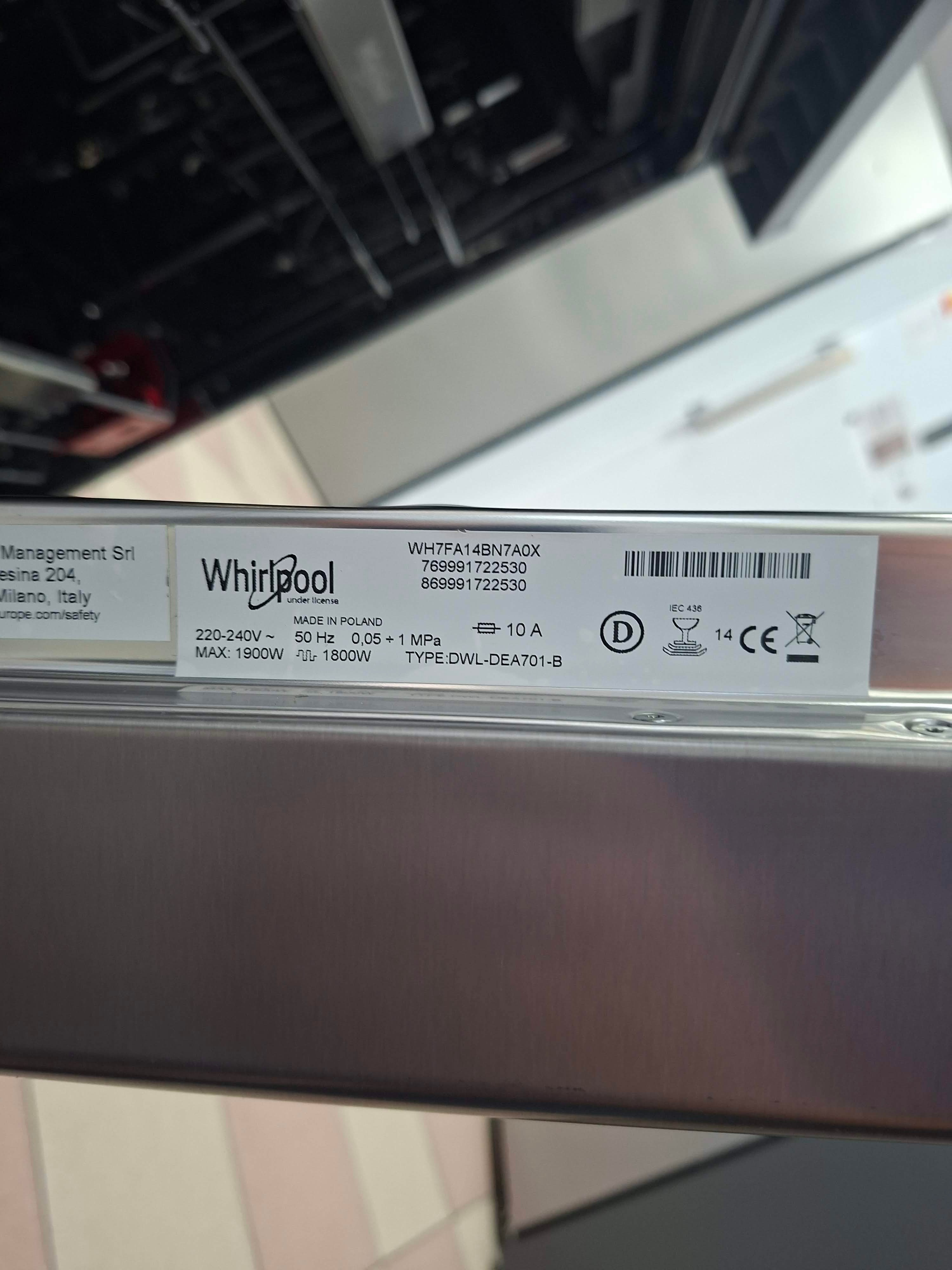 Sudo mašina Whirlpool WH7FA14BN7A0X, 60cm, 14 kompleta