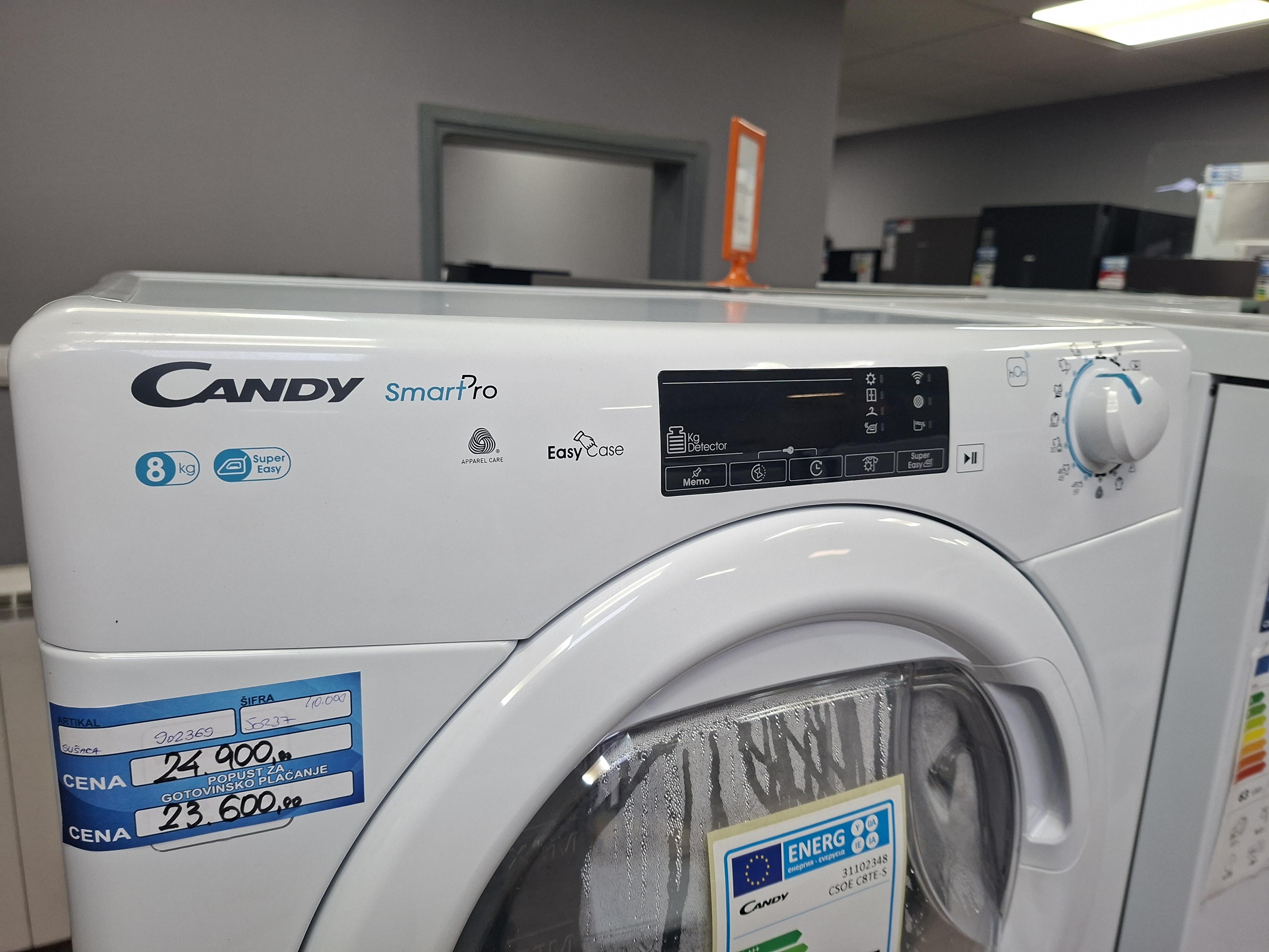 Sušara Candy CSOE C8TE-S , 8 kg