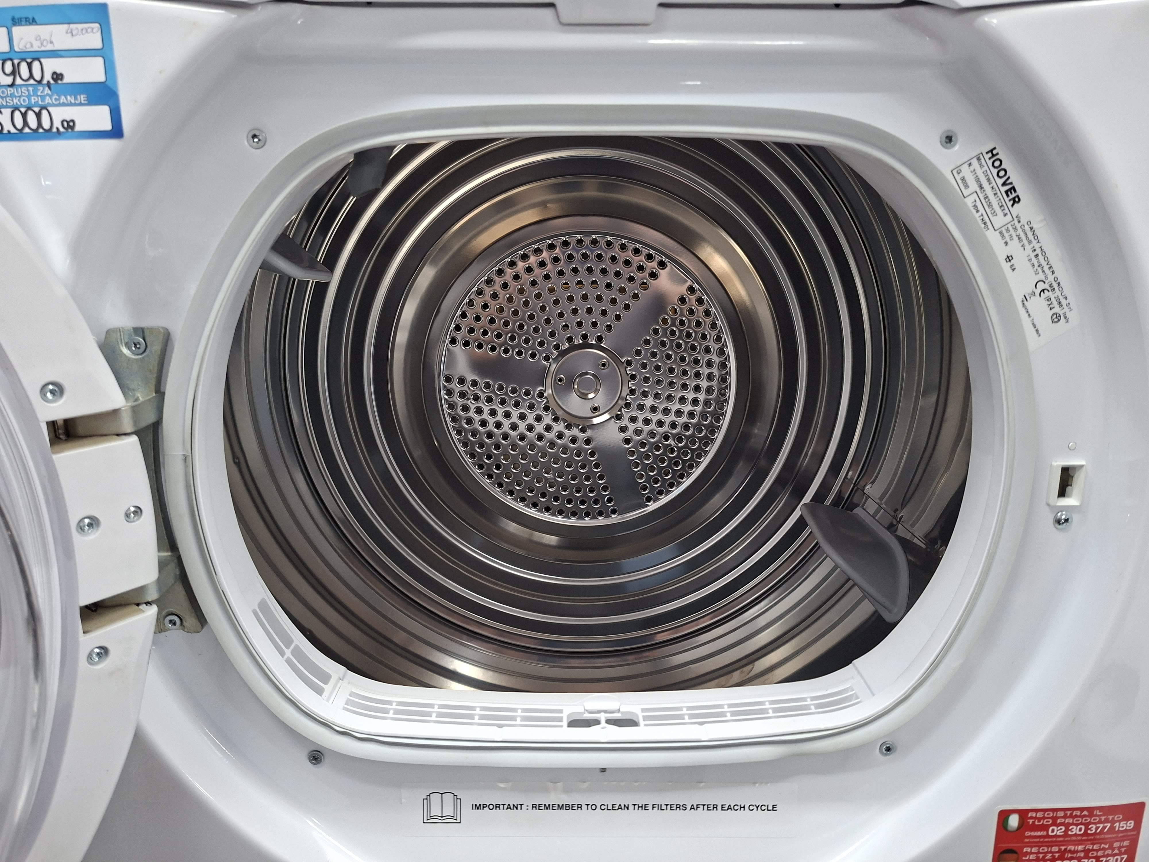 Sušara Hoover DXW4 H7A1TCEX-S, 7 kg, slim