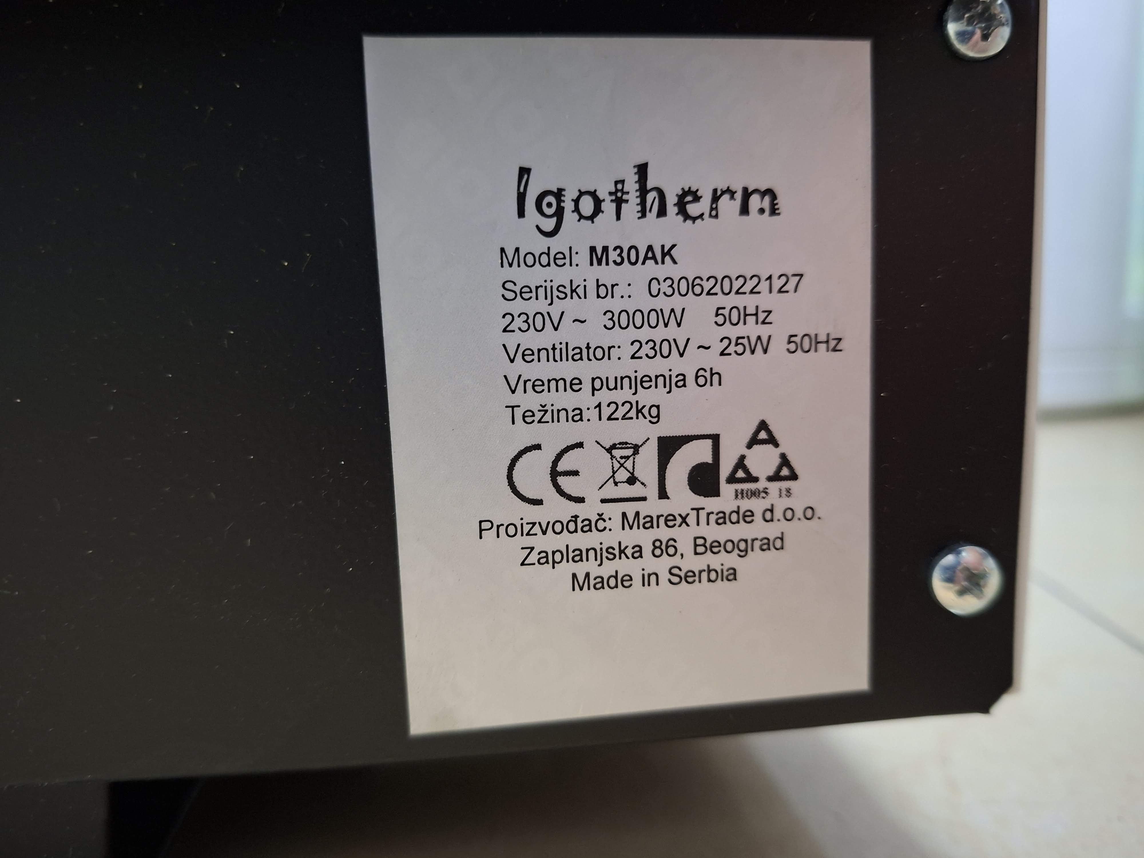 TA Peć IgoTherm M30AK , 3000 w