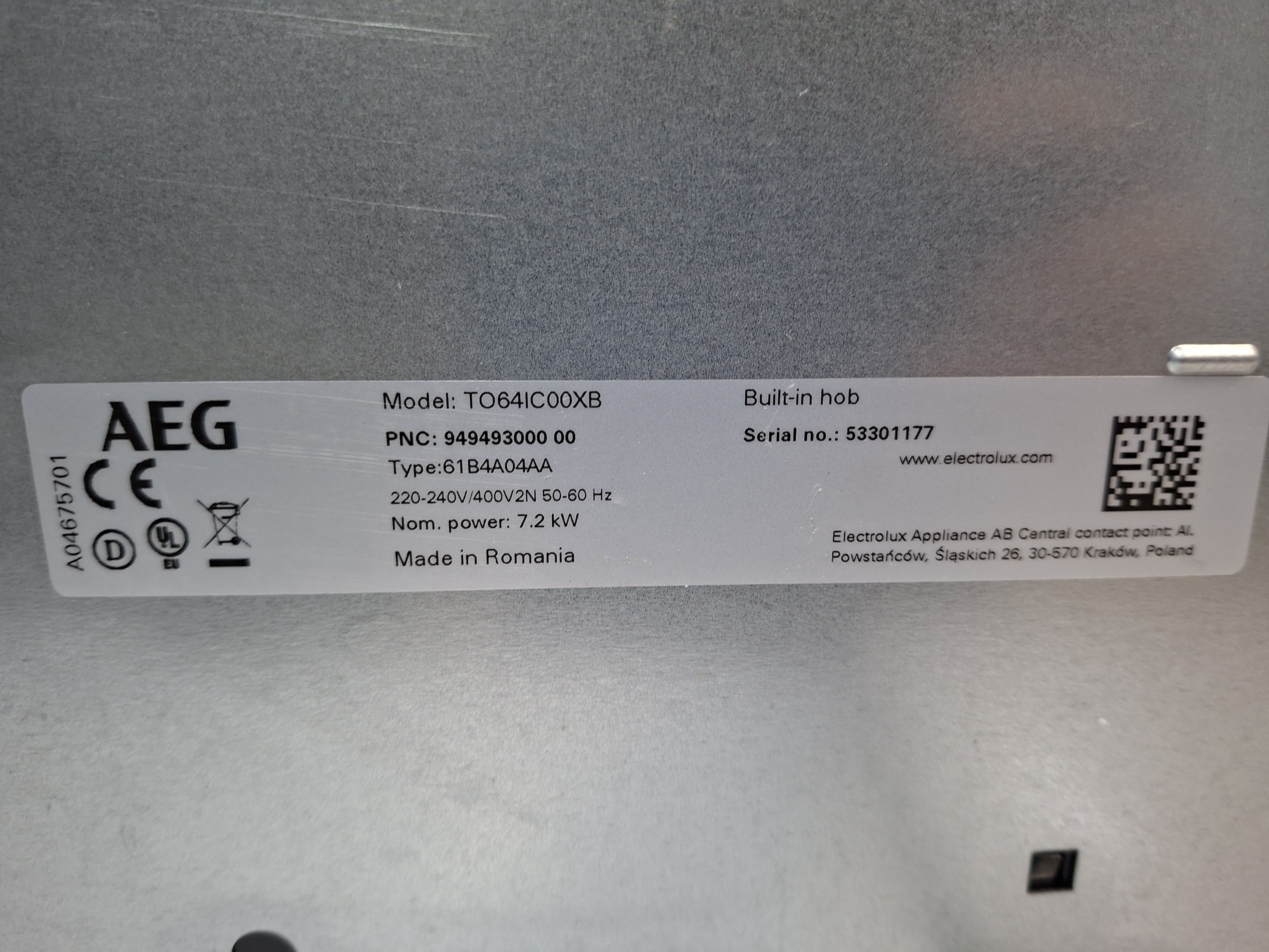 Ugradna Indukciona Ploča AEG TO64IC00XB