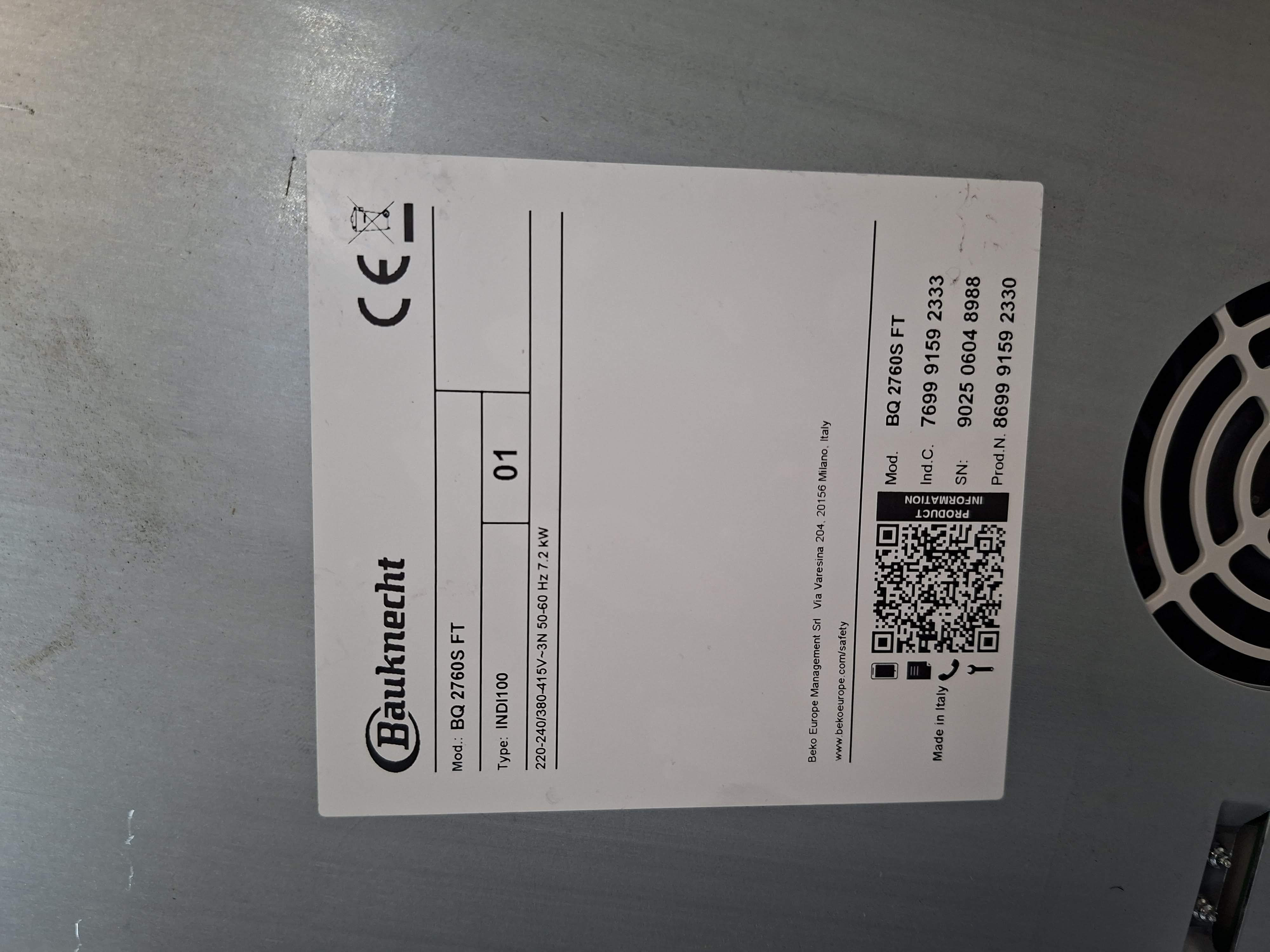 Ugradna indukciona ploča Bauknecht BQ 2760S FT
