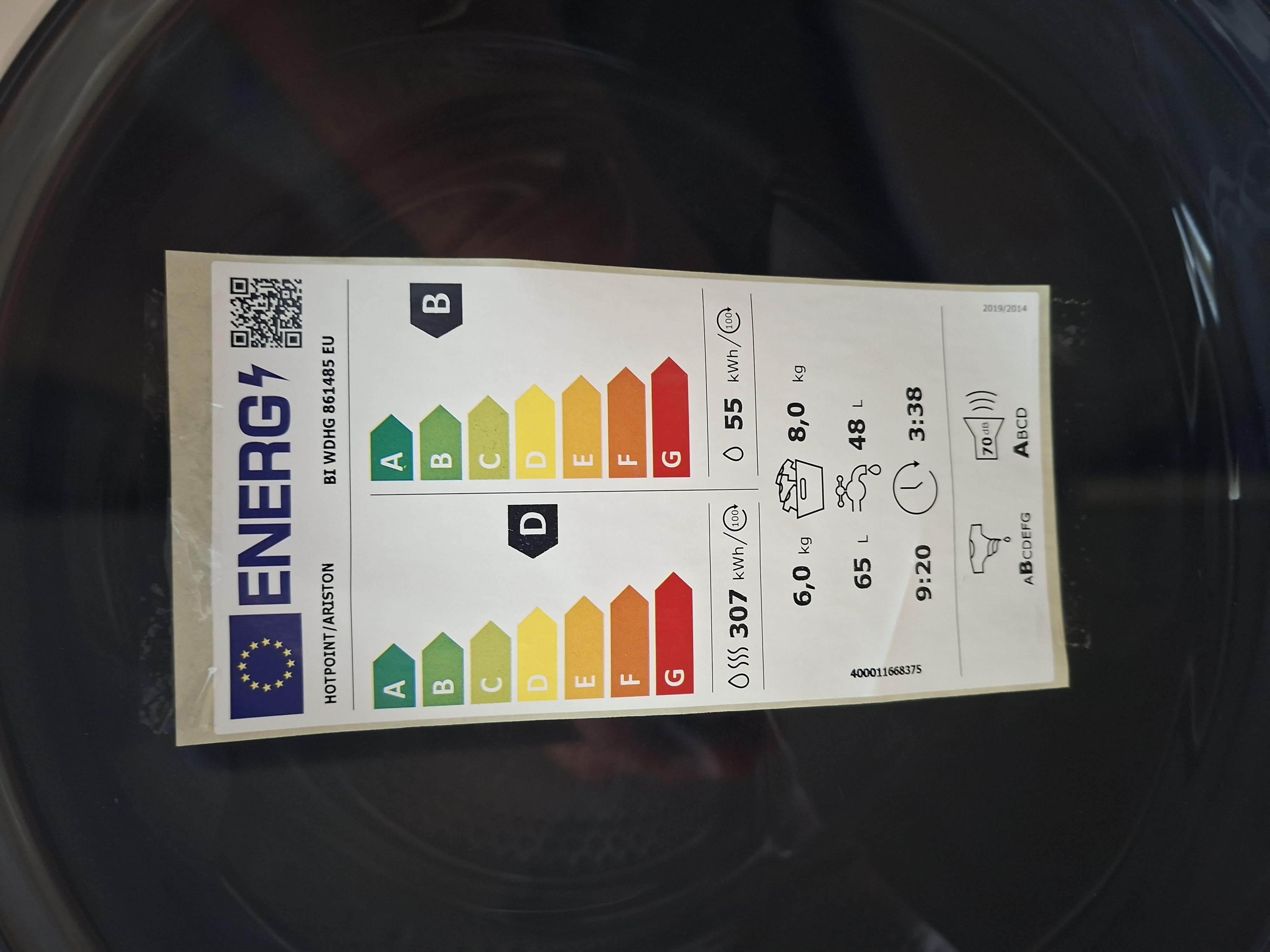 Ugradna mašina za pranje i sušenje Hotpoint  Ariston BI WDHG 861485 EU , 8+6 kg.