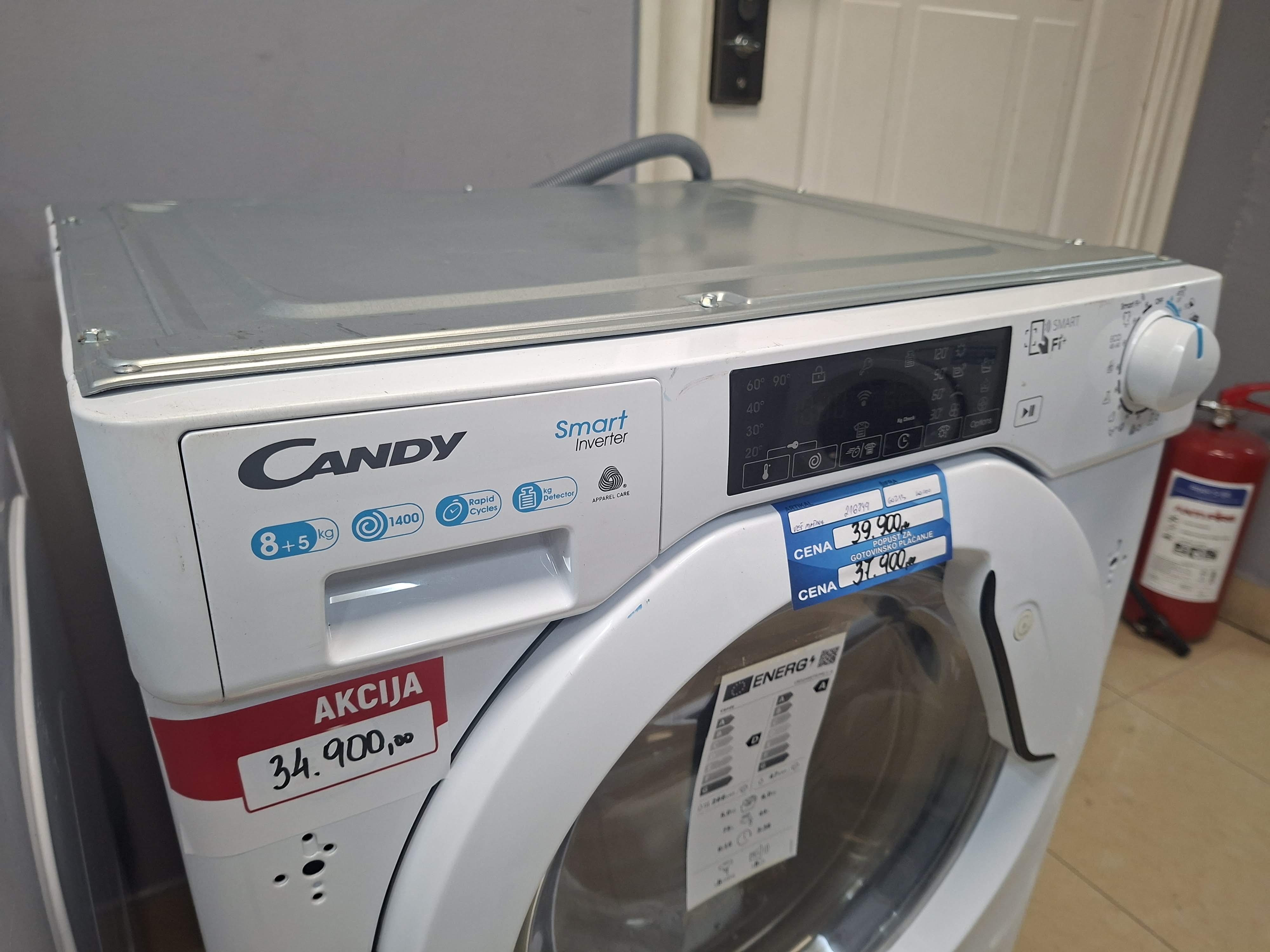 Ugradna Mašina za pranje i sušenje veša Candy CBDO485TWME/1-S,8+5 kg