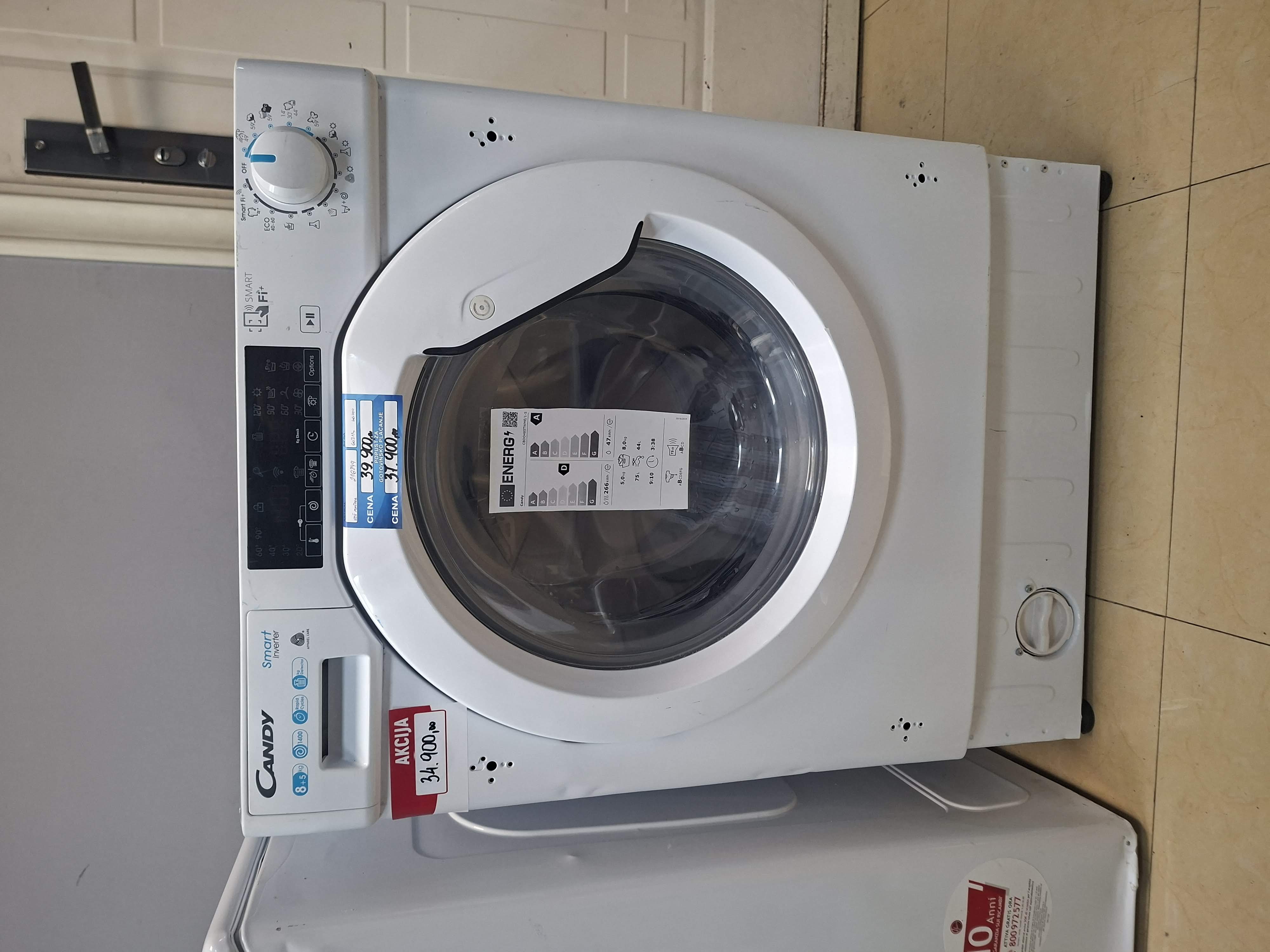 Ugradna Mašina za pranje i sušenje veša Candy CBDO485TWME/1-S,8+5 kg