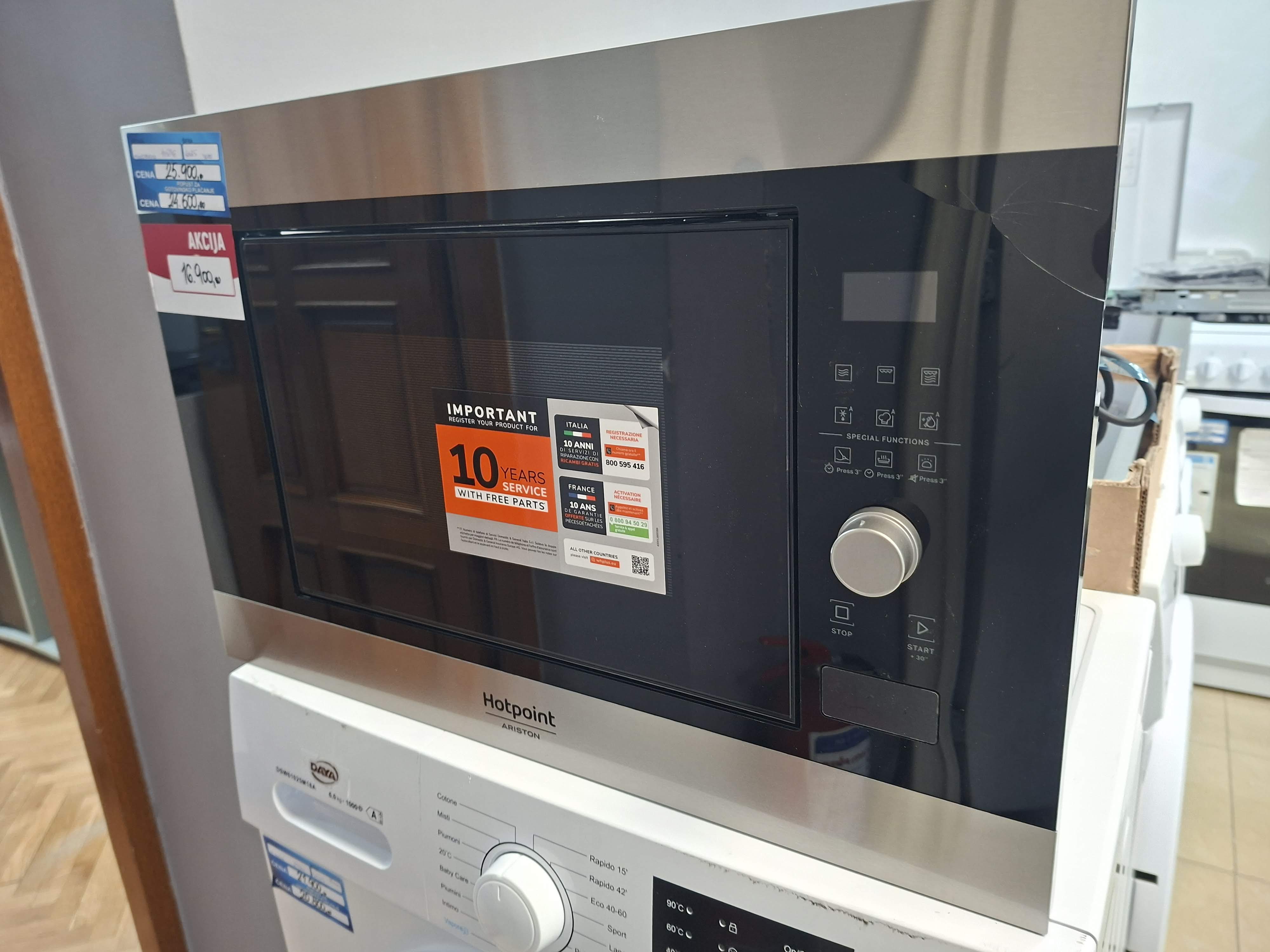 Ugradna mikrotalasna Hotpoint Ariston MF20G IX HA, 20 l