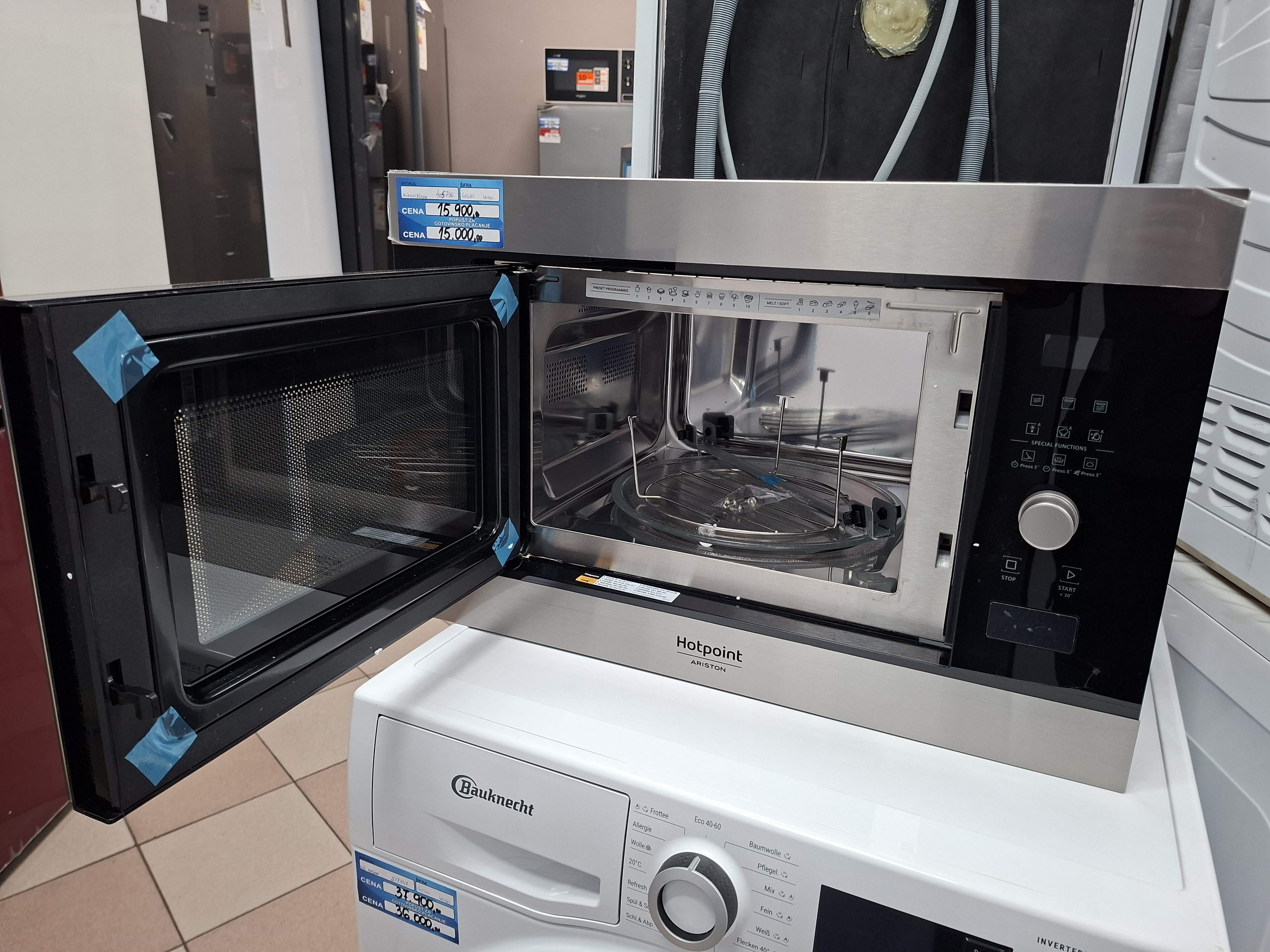 Ugradna mikrotalasna Hotpoint Ariston MF25G IX HA, 20 l