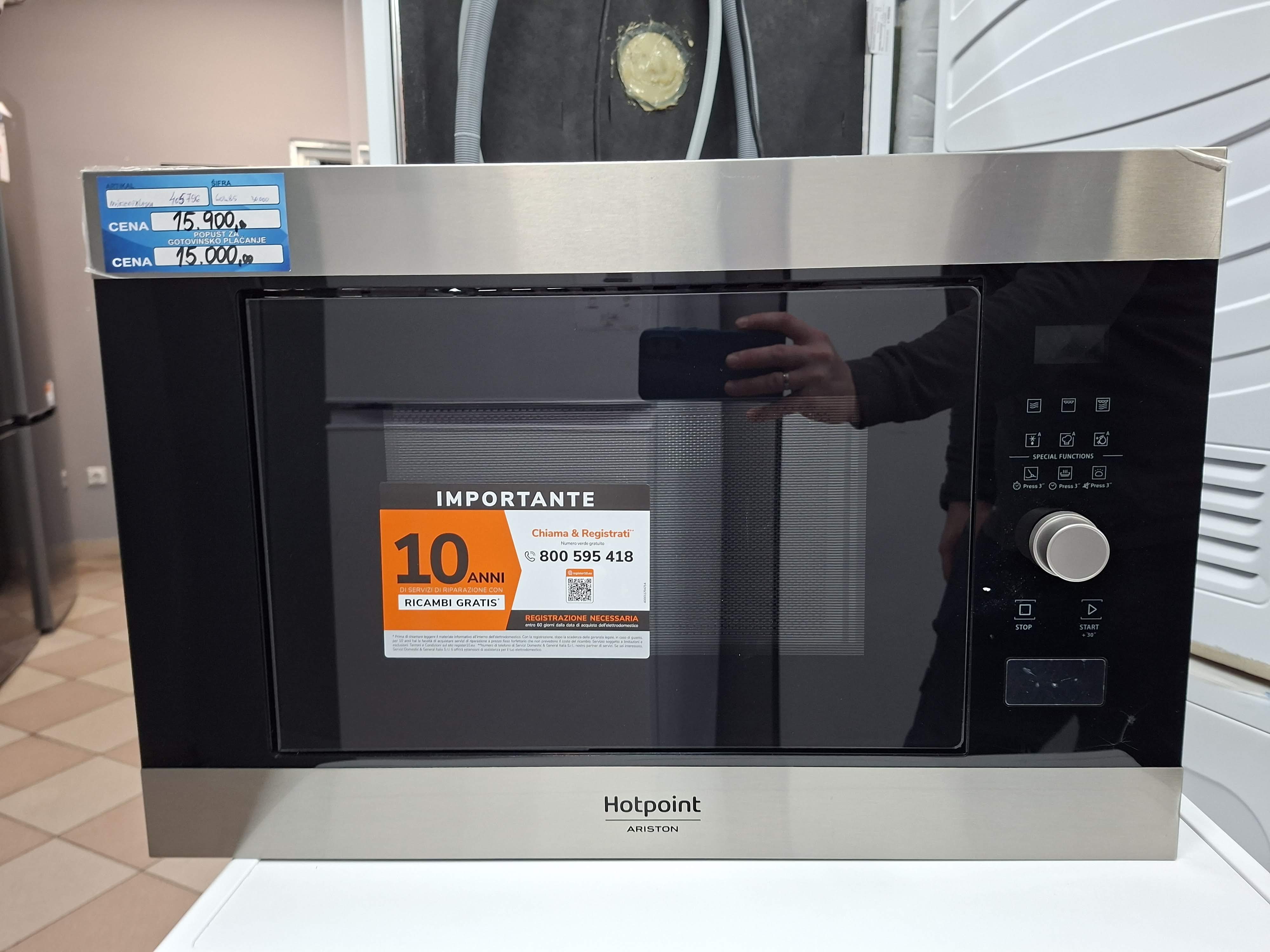 Ugradna mikrotalasna Hotpoint Ariston MF25G IX HA, 20 l