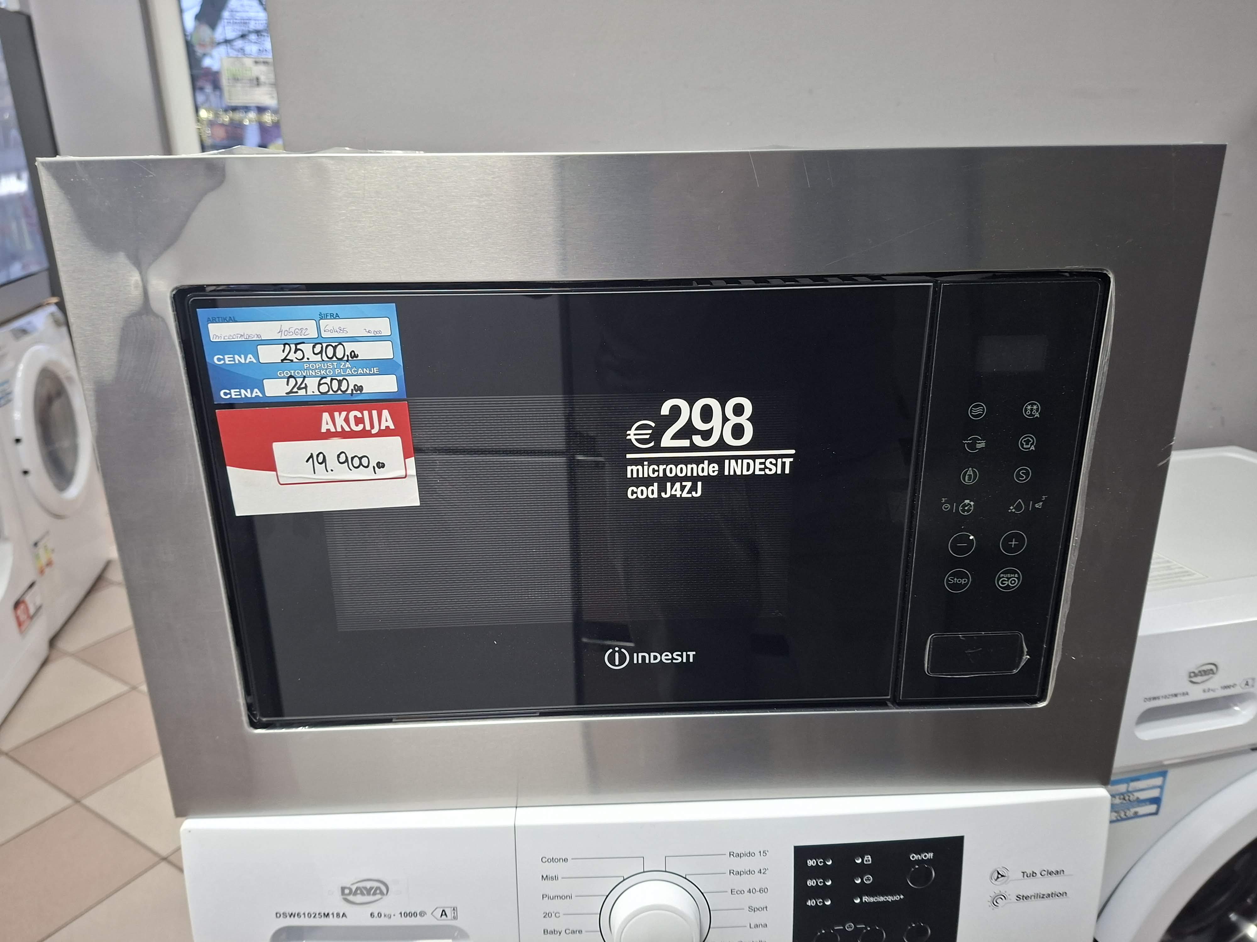 Ugradna Mikrotalasna NOVA Indesit MWI 125 GX, 25L , 25L