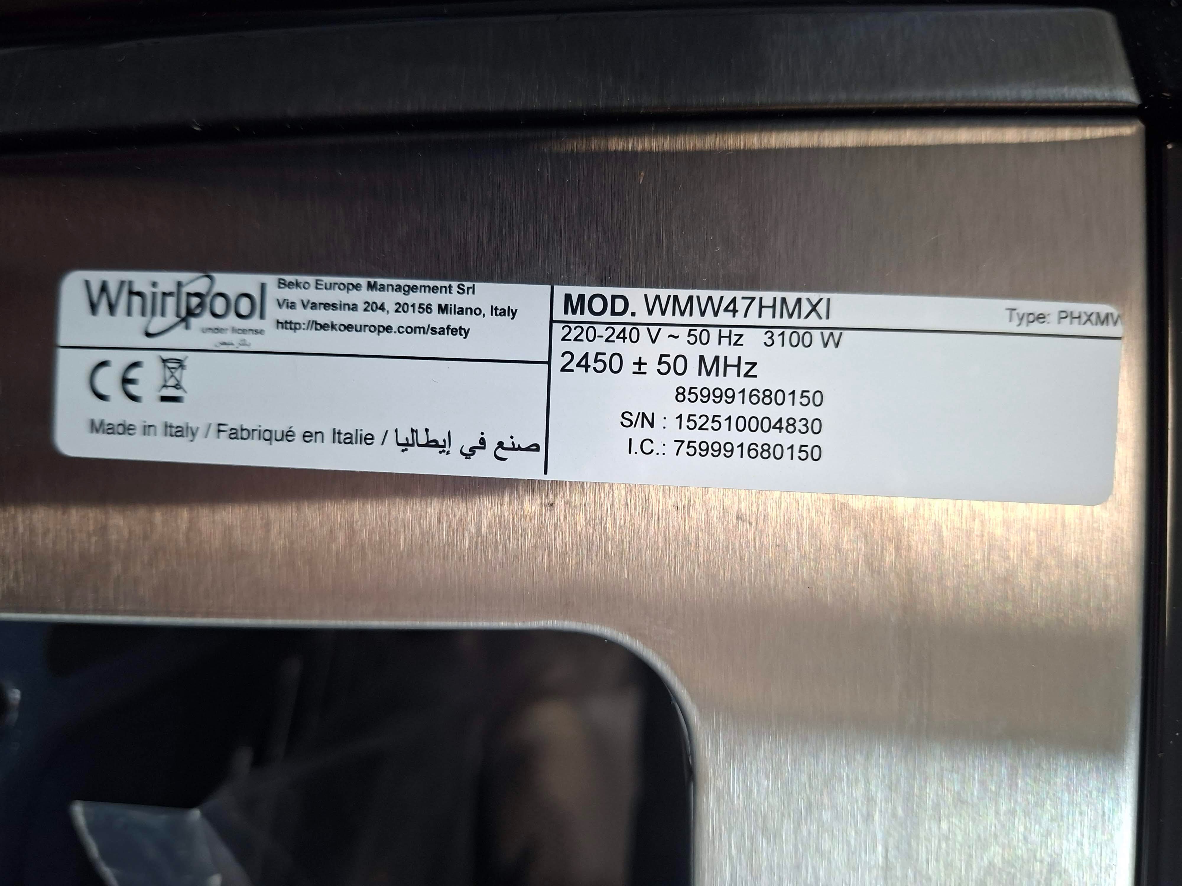 Ugradna Mikrotalasna Whirlpool WMW47HMXI, 40L