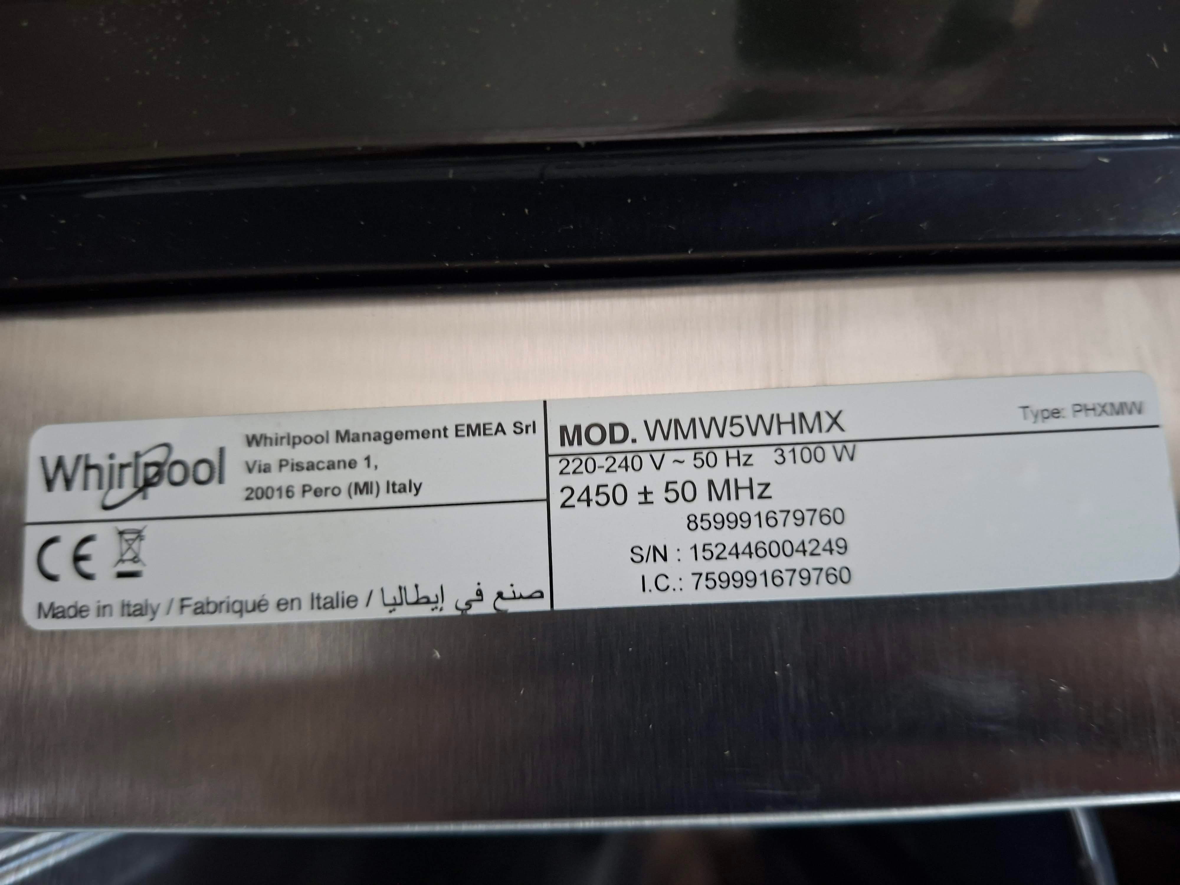 Ugradna Mikrotalasna Whirlpool WMW5WHMX, 40L