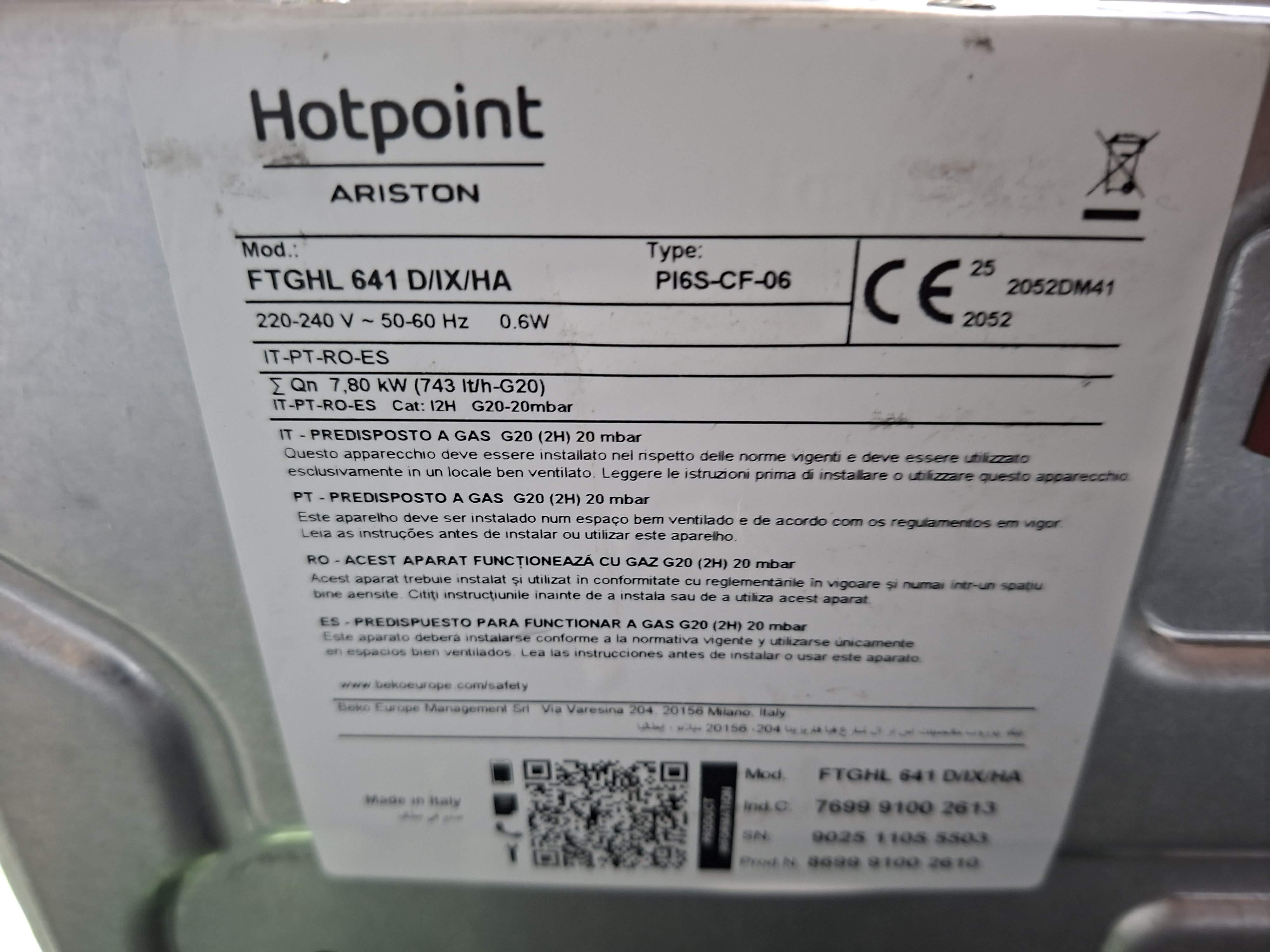 Ugradna Plinska Ploča Hotpoint Ariston FTGHL 641D IX HA
