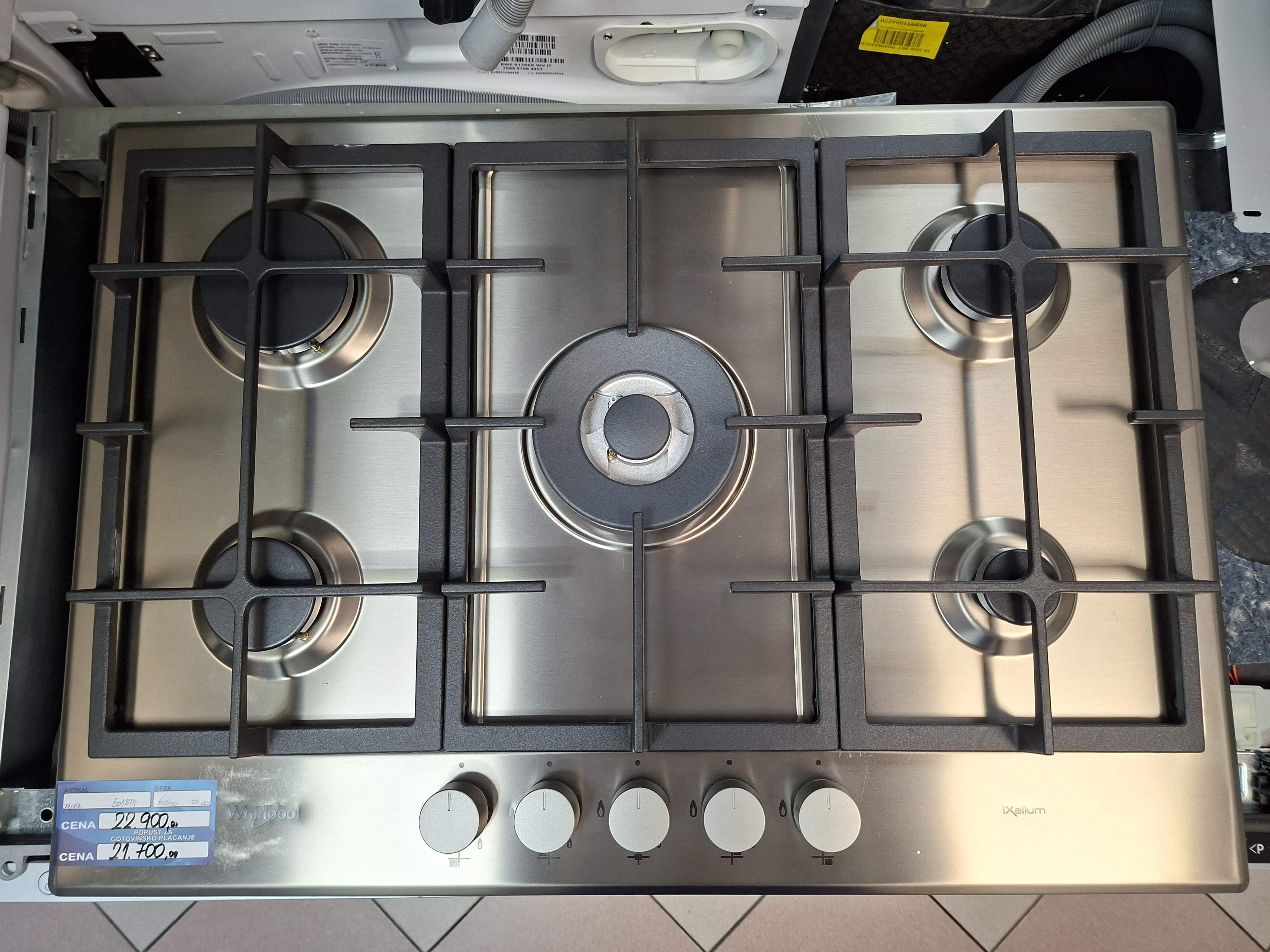 Ugradna Plinska Ploca Whirlpool GMR 7522/IXL , Ixelium