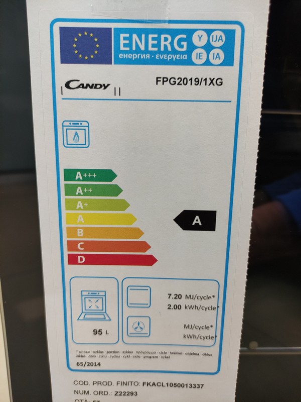 Ugradna plinska rerna Candy FPG2019/1XG, 90cm