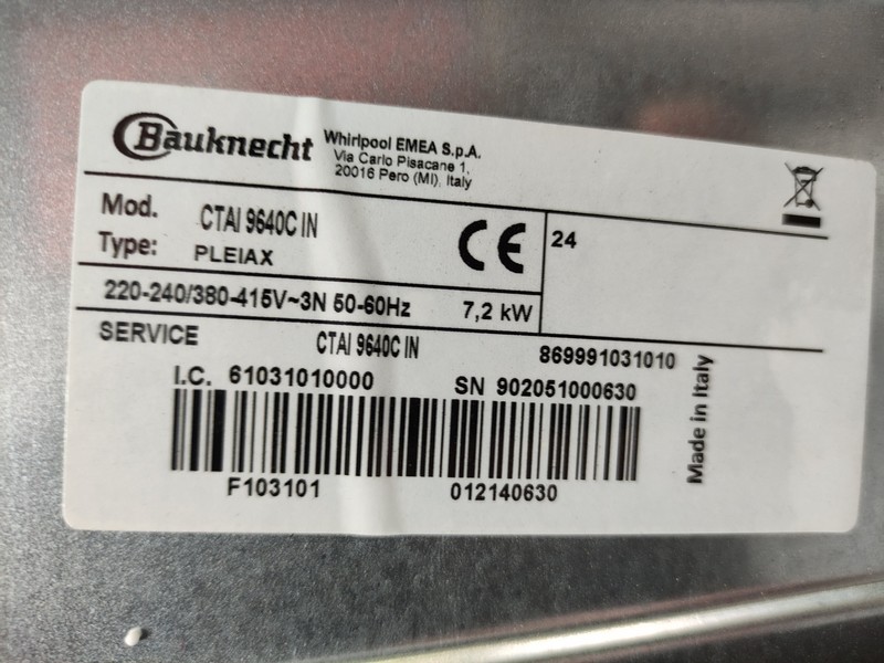 Ugradna Ploča Bauknecht CTAI 9640C IN