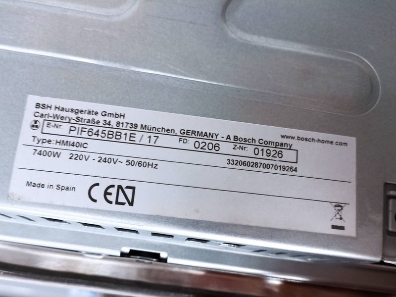 Ugradna Ploča Bosch PIF645BB1E , Indukcija