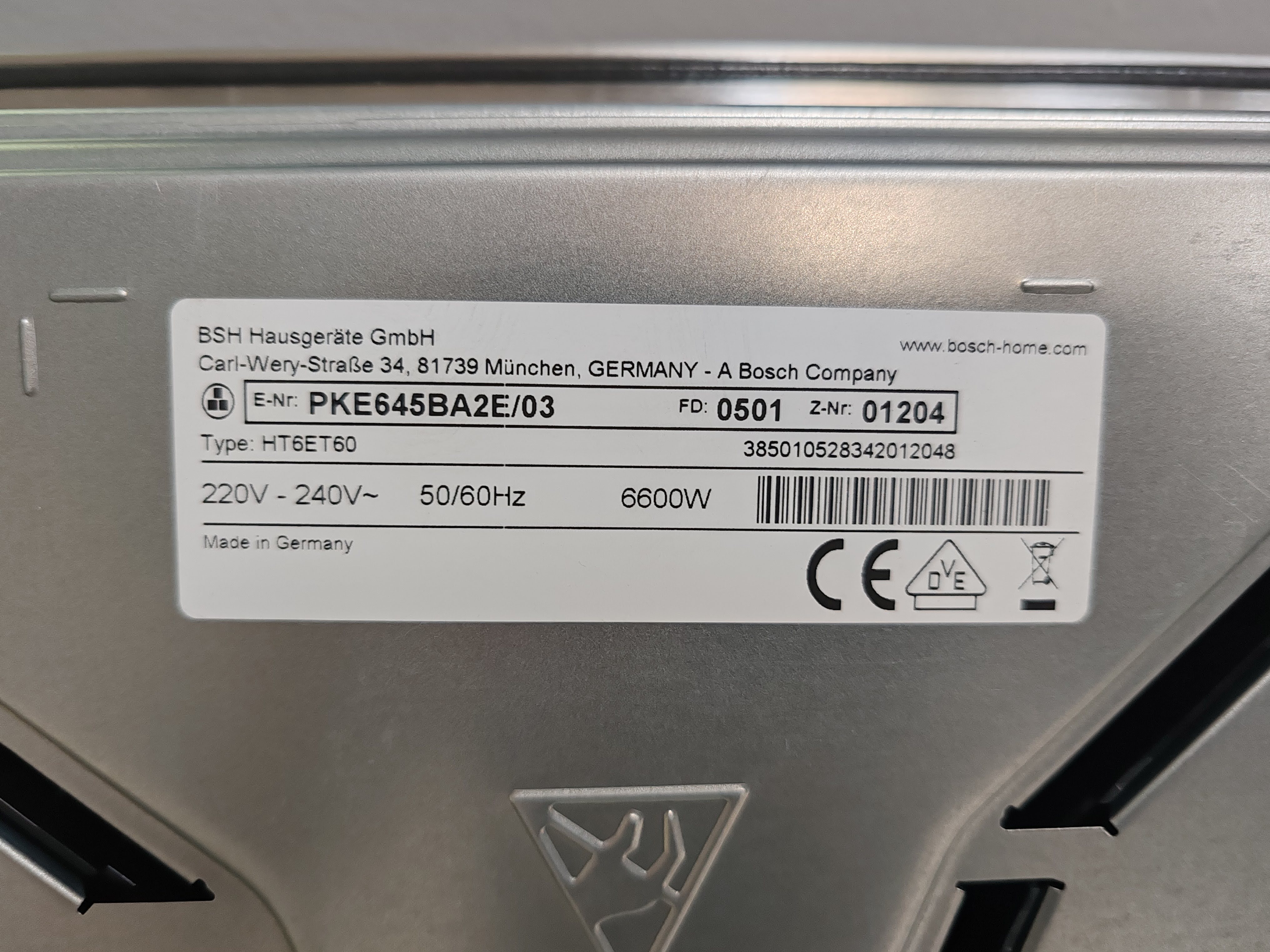 Ugradna Ploca Bosch PKE645BA2E/03 , Staklenokeramička