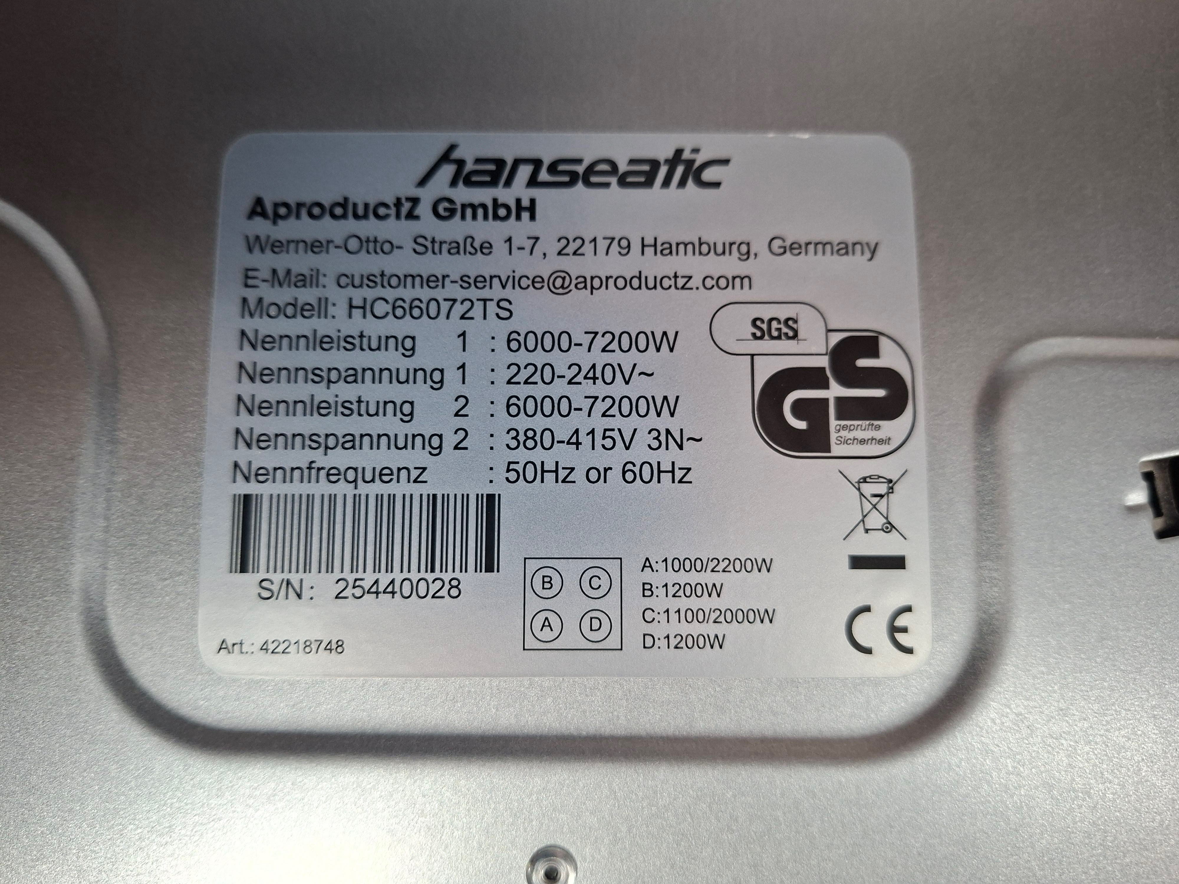 Ugradna ploča Hanseatic HC66072TS