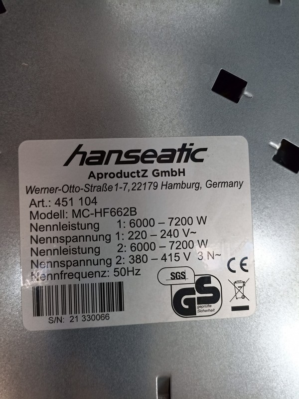 Ugradna ploča Hanseatic MC-HF662B