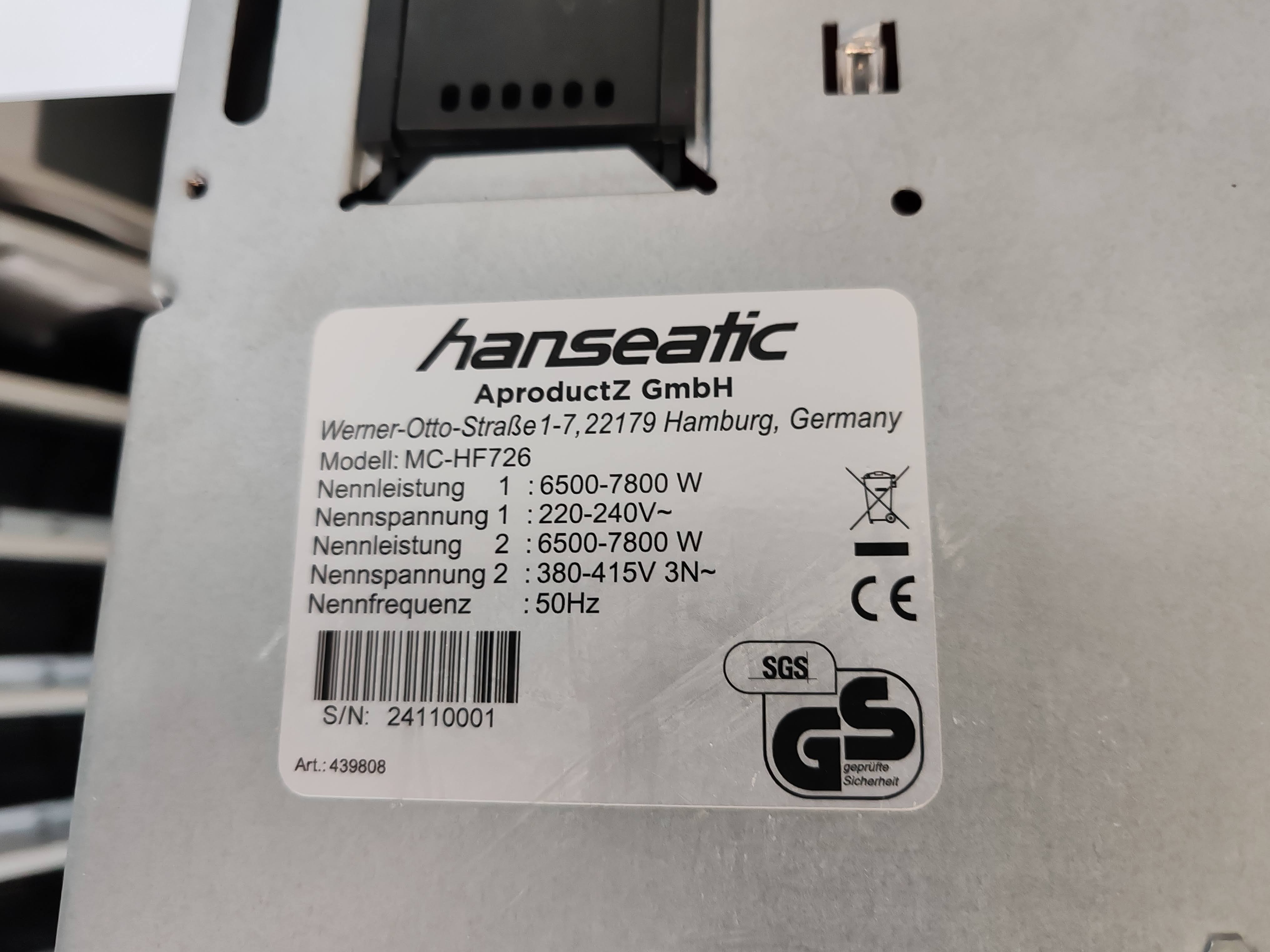 Ugradna ploča Hanseatic MC-HF726 , 77 cm.