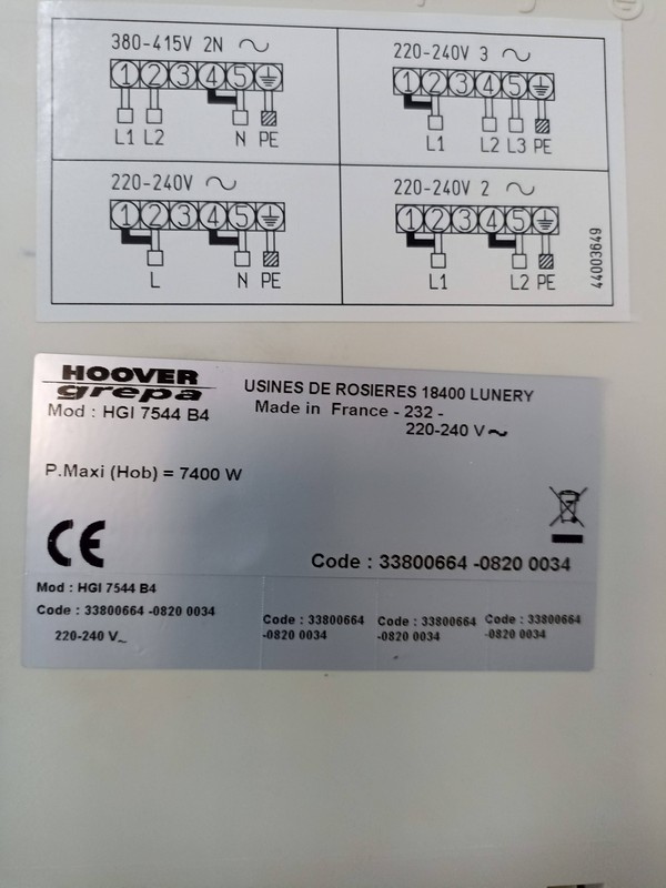 Ugradna Ploča Hoover HGI 7544 B4, 75 cm.