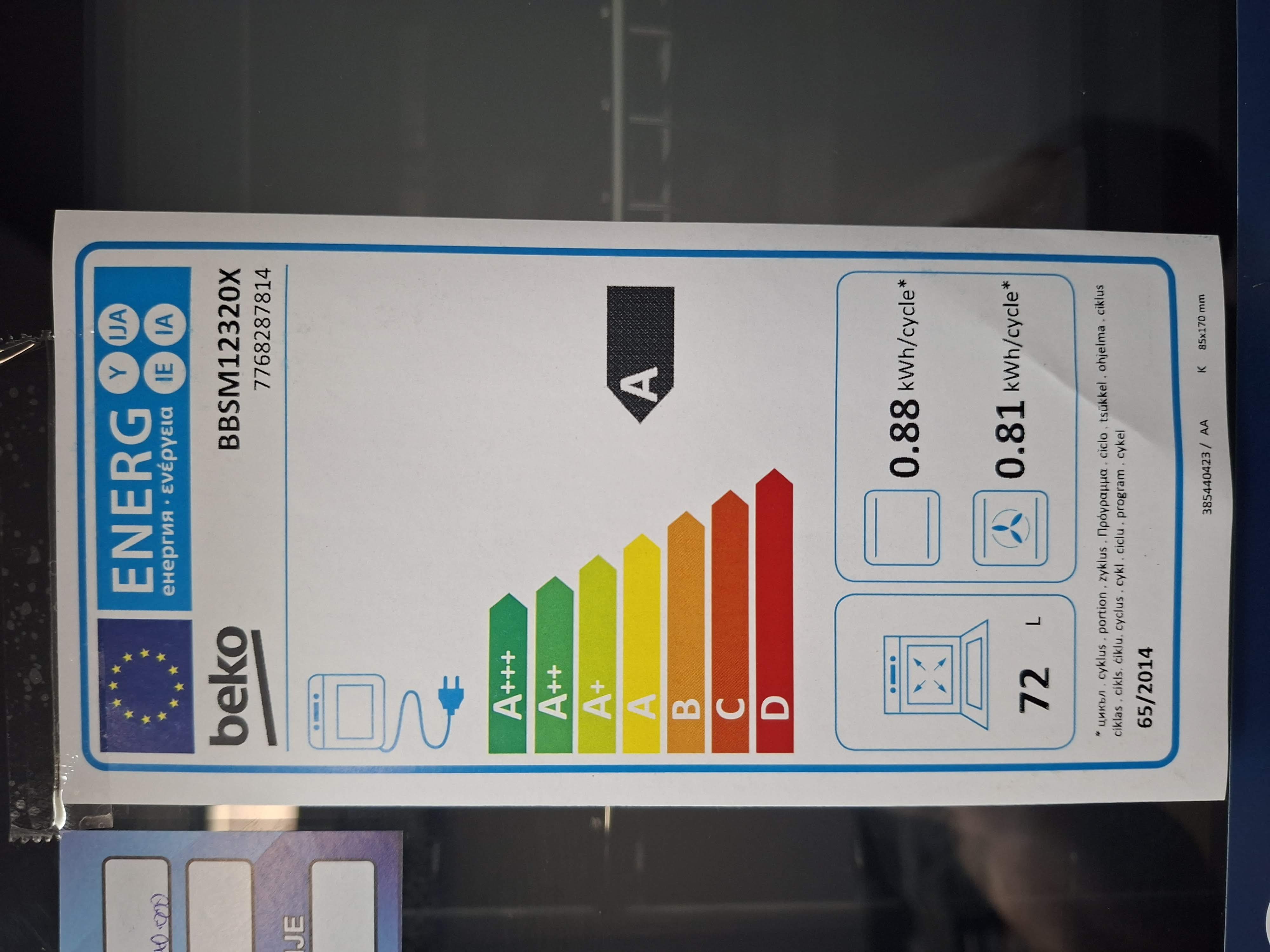 Ugradna Rerna Beko BBSM12320X, 72l