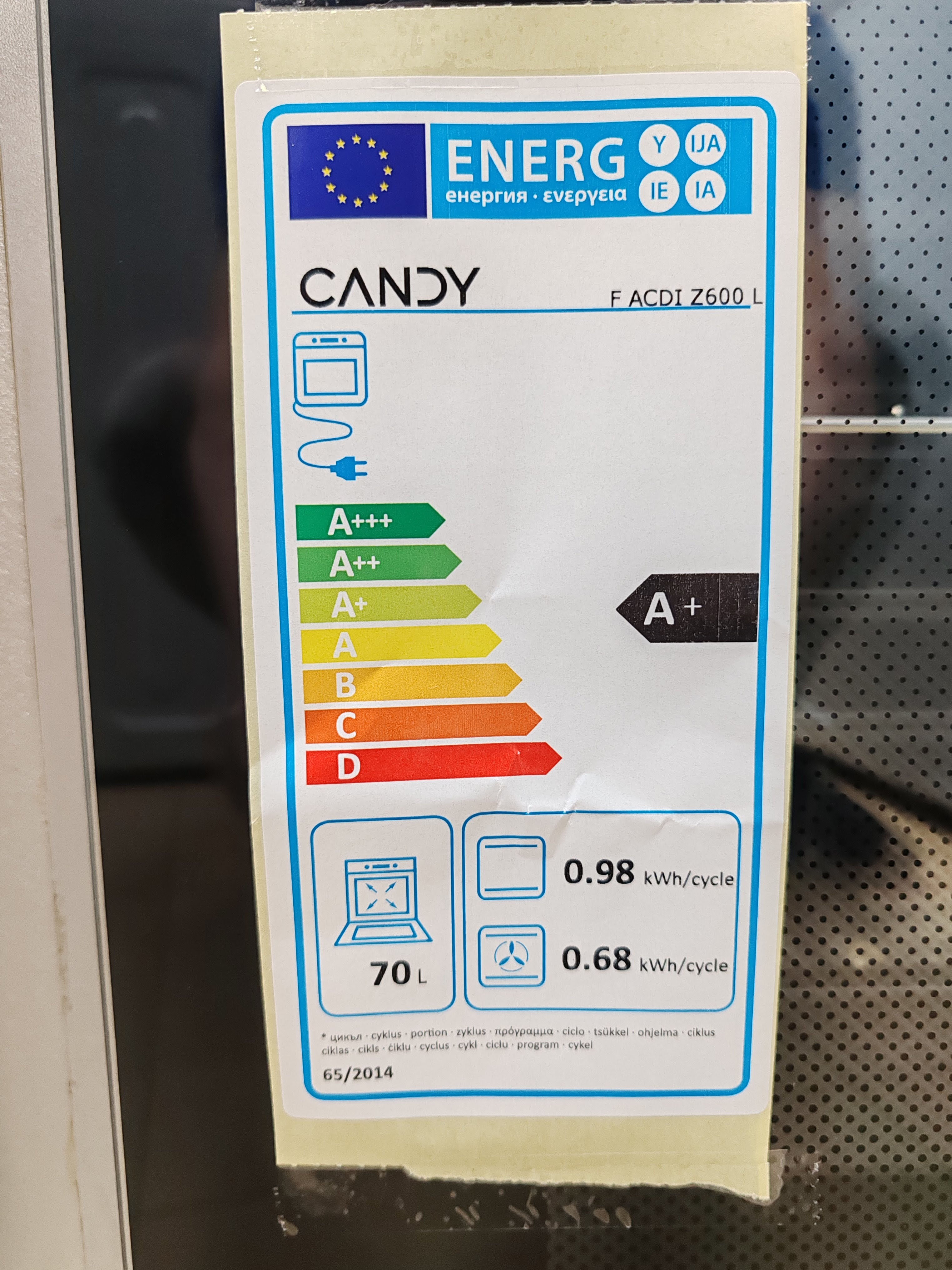 Ugradna Rerna  Candy F ACDI Z600 L , 70L
