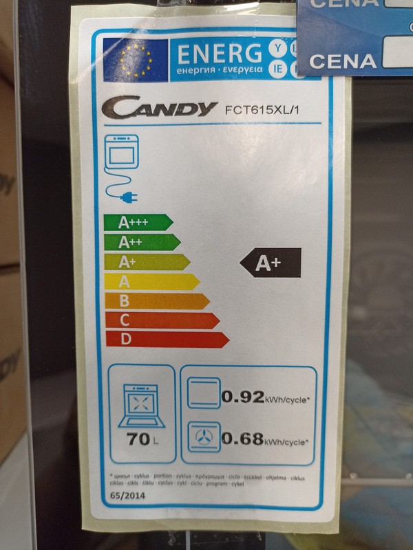 Ugradna Rerna Candy FCT 615XL/1, 70 litara