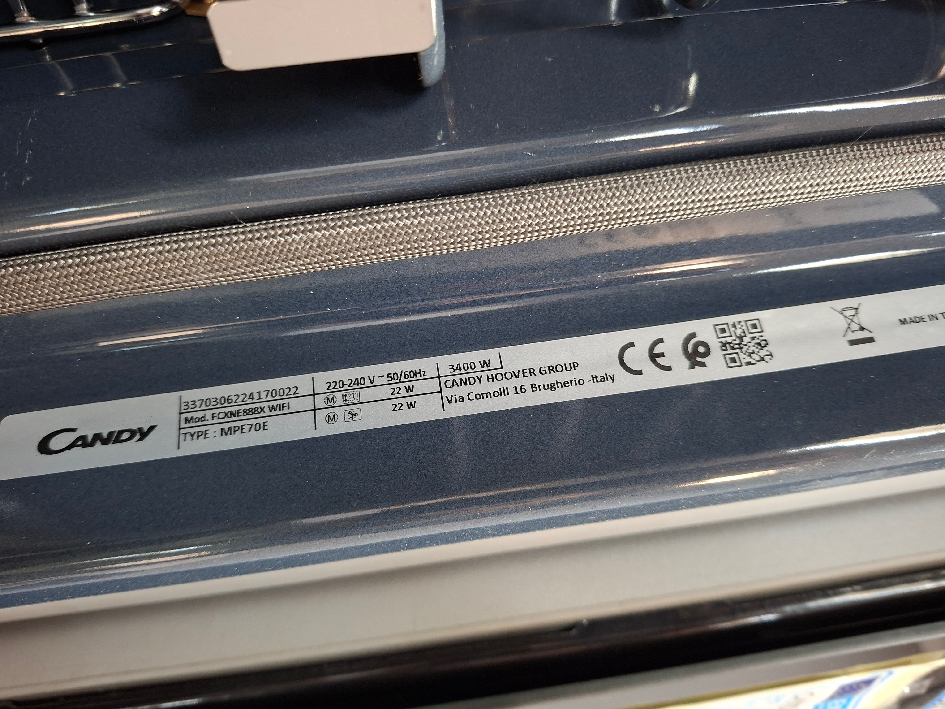 Ugradna Rerna Candy FCXNE888X WIFI, 80 litara