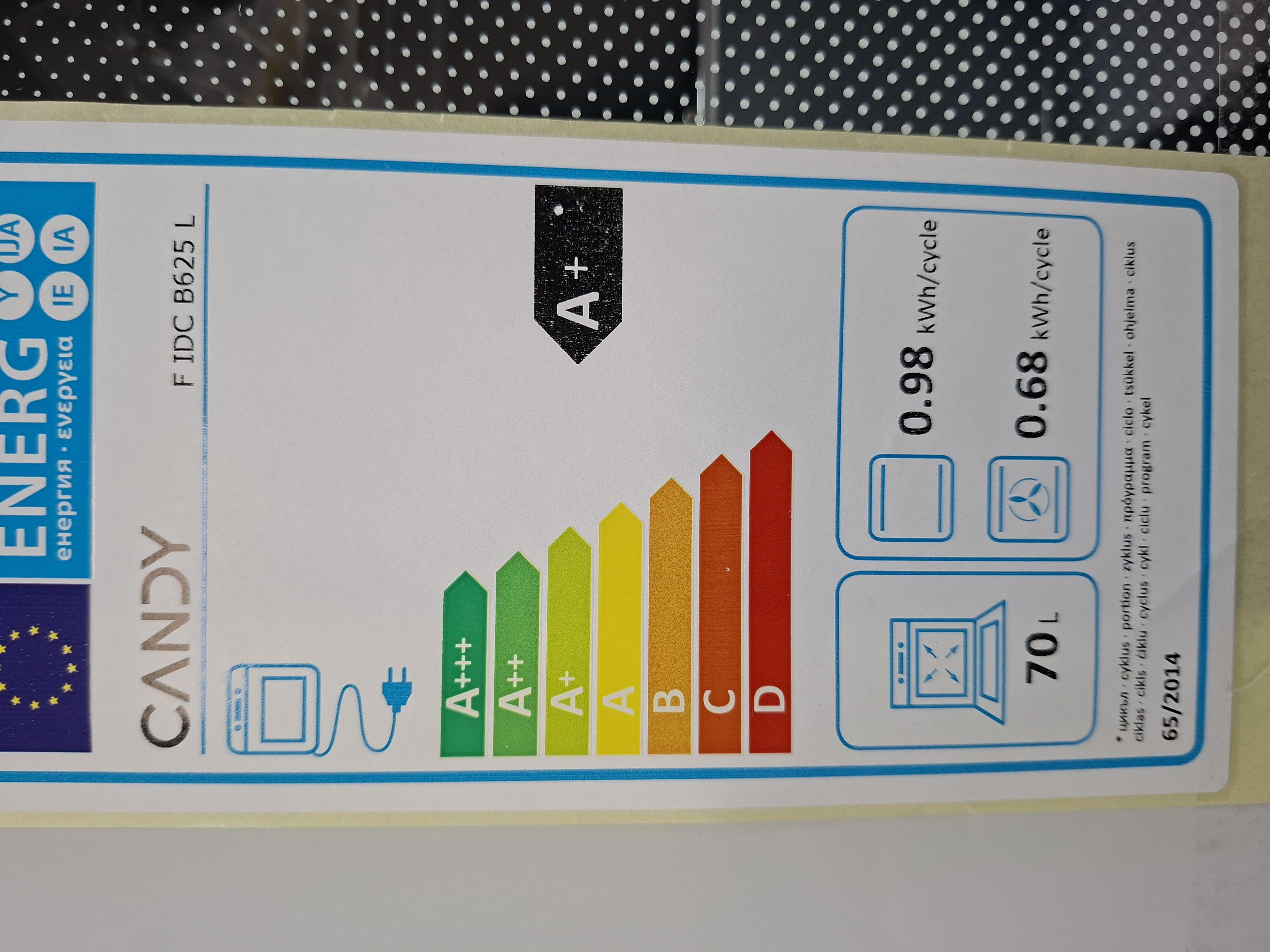 Ugradna Rerna Candy FIDC B625 L , 70L