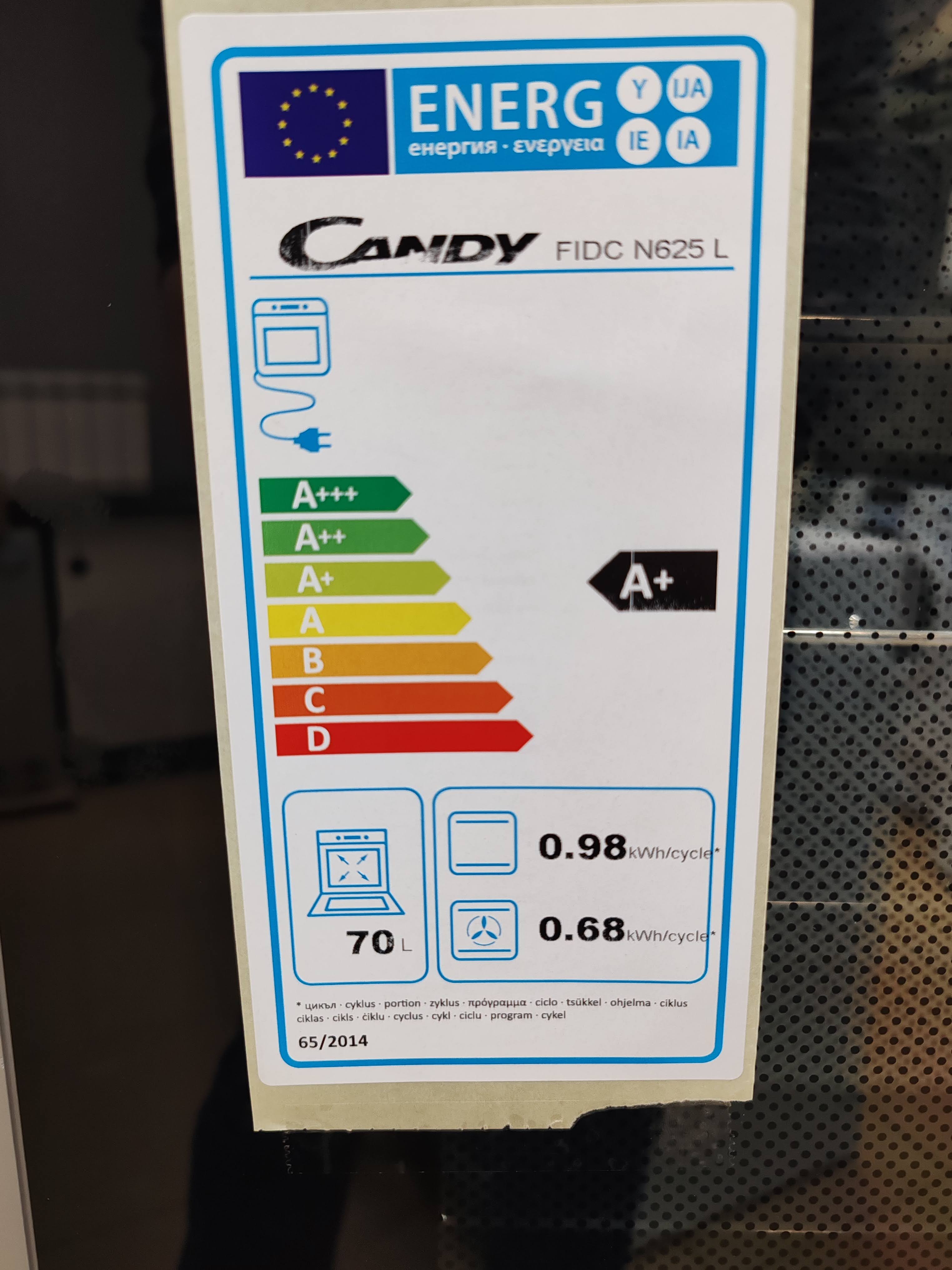Ugradna Rerna Candy FIDC N625 L , 70L