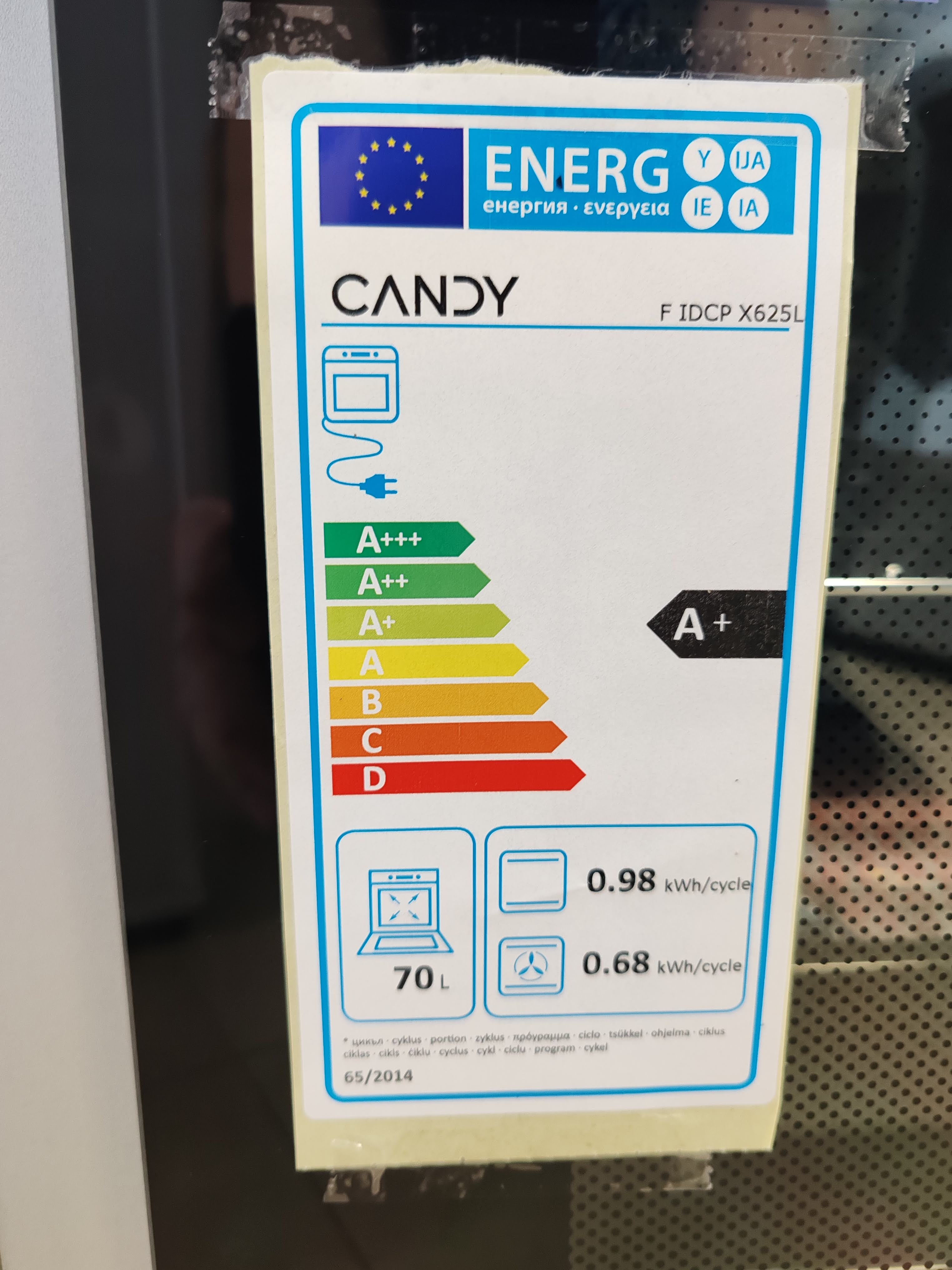 Ugradna Rerna Candy F IDCP X625 L , 70L